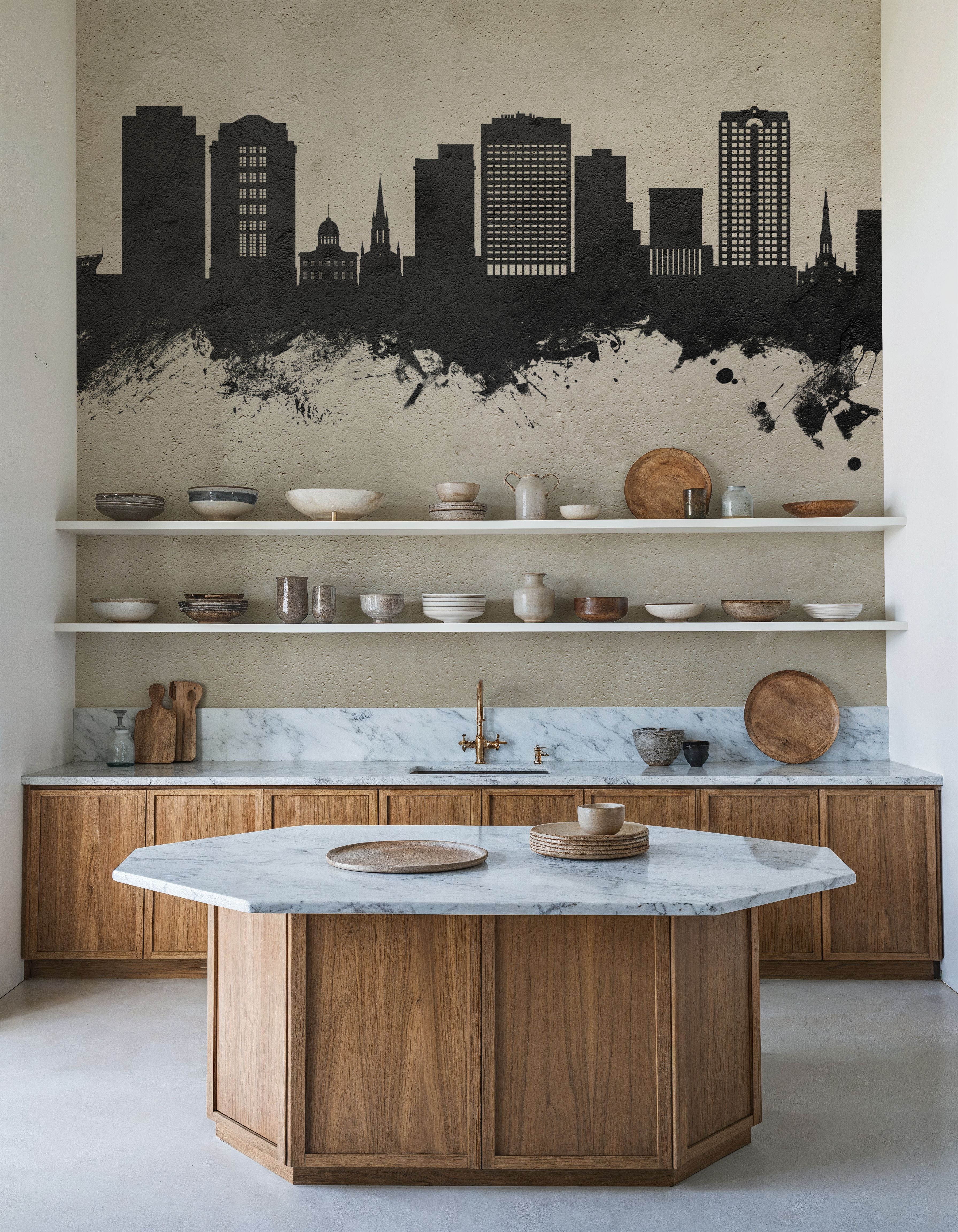 Norfolk Virginia Skyline Concrete