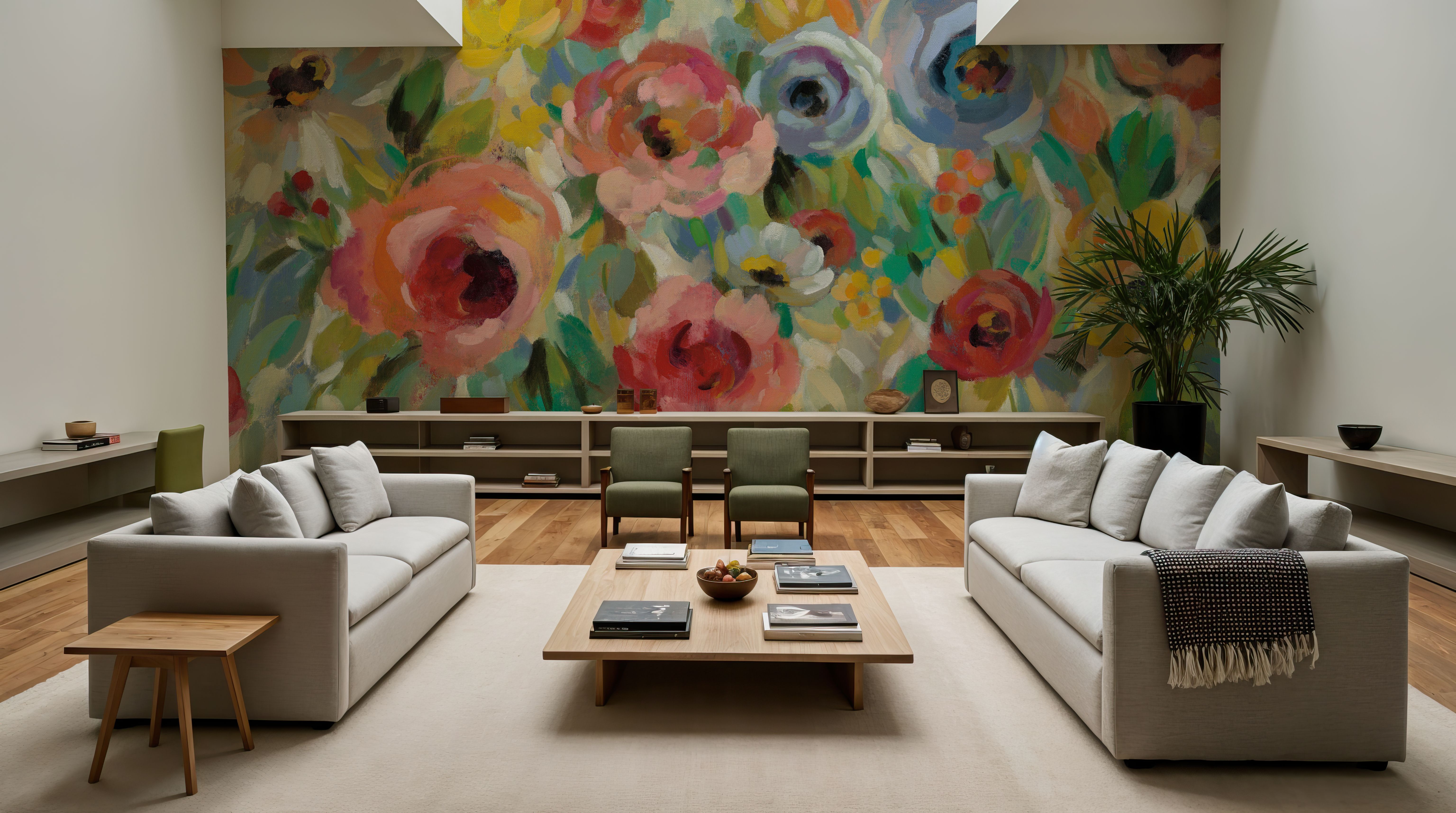 Vivid Coral Floral I