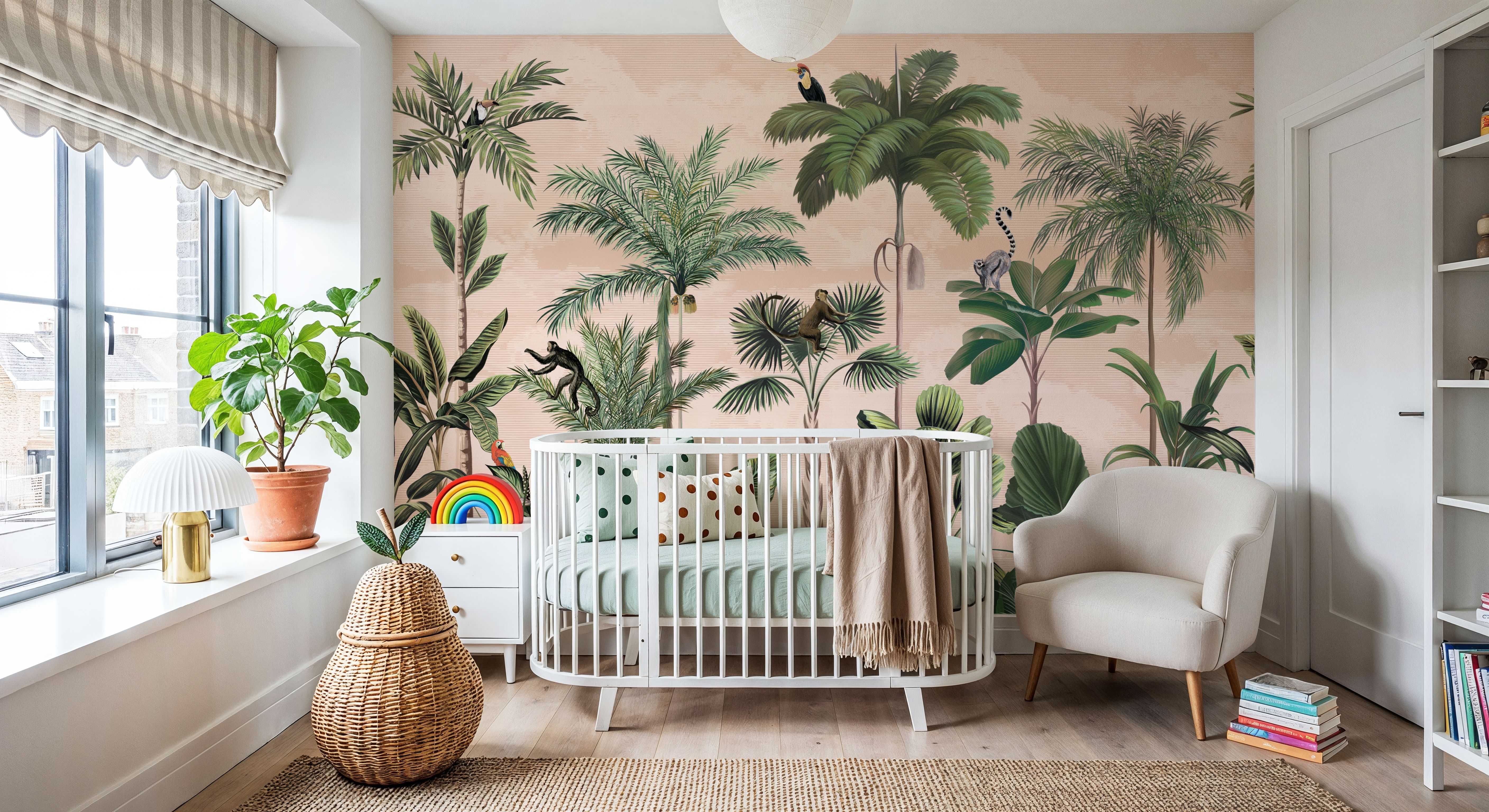 Jungle Delight, Sand, Wallpaper