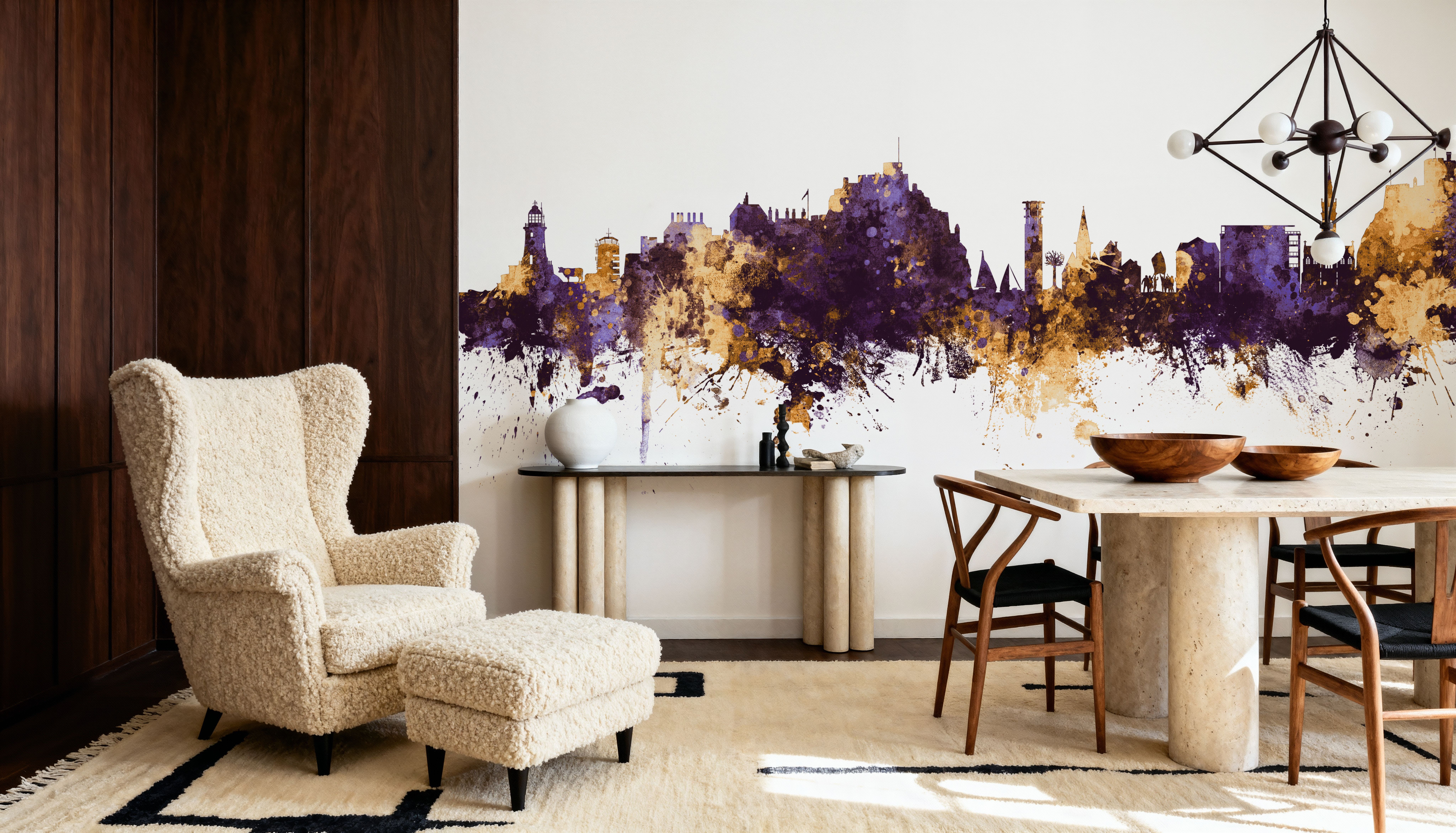 Jersey Channel Islands Skyline Purple & Gold