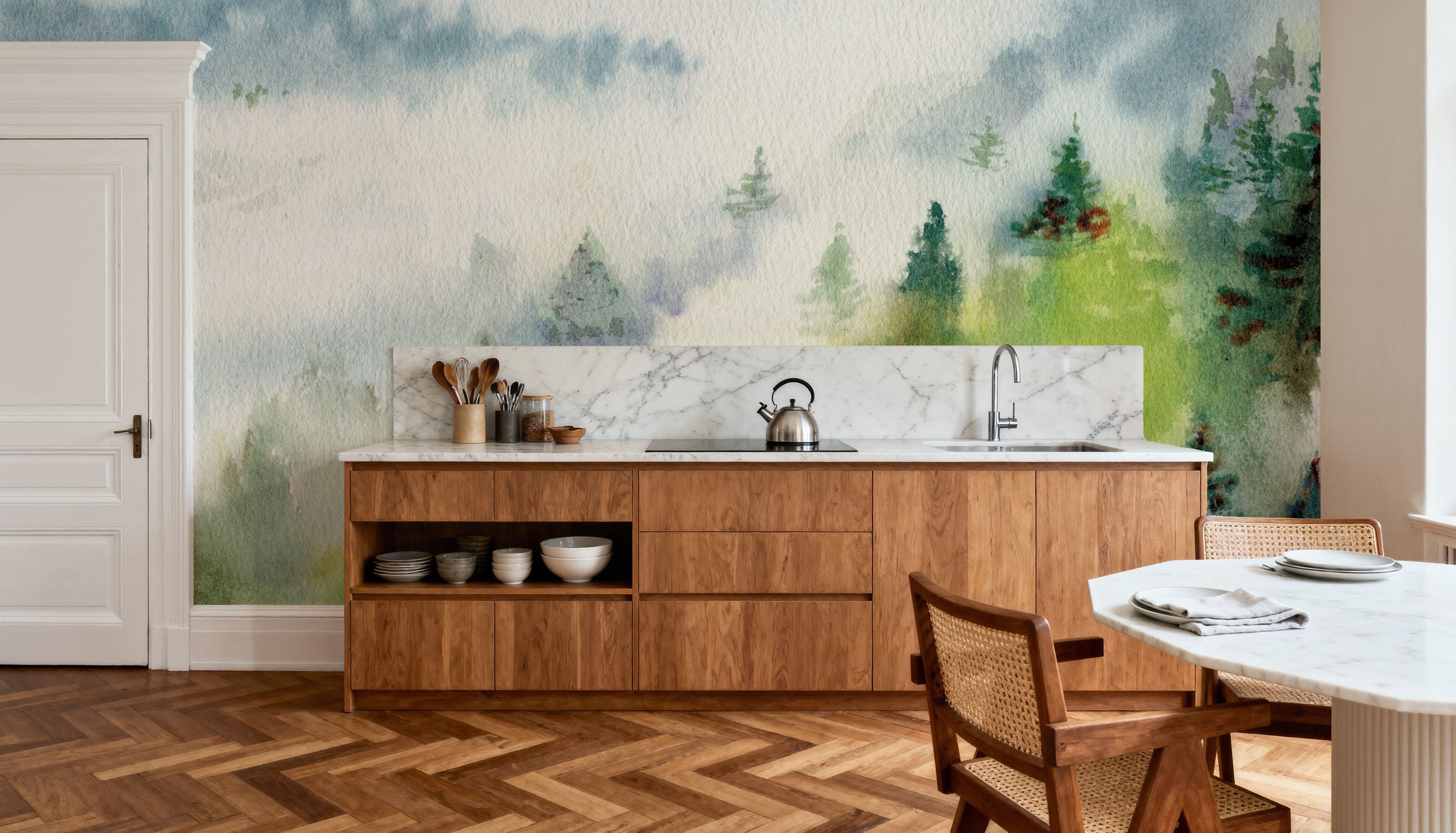 Watercolor Evergreen
