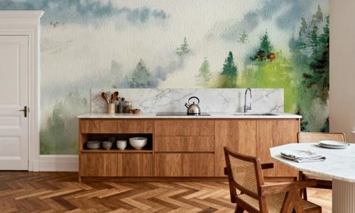 Watercolor Evergreen