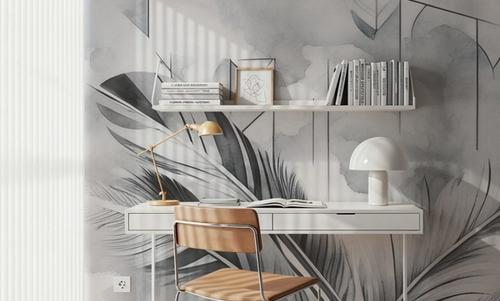 Feather Geometry Gray