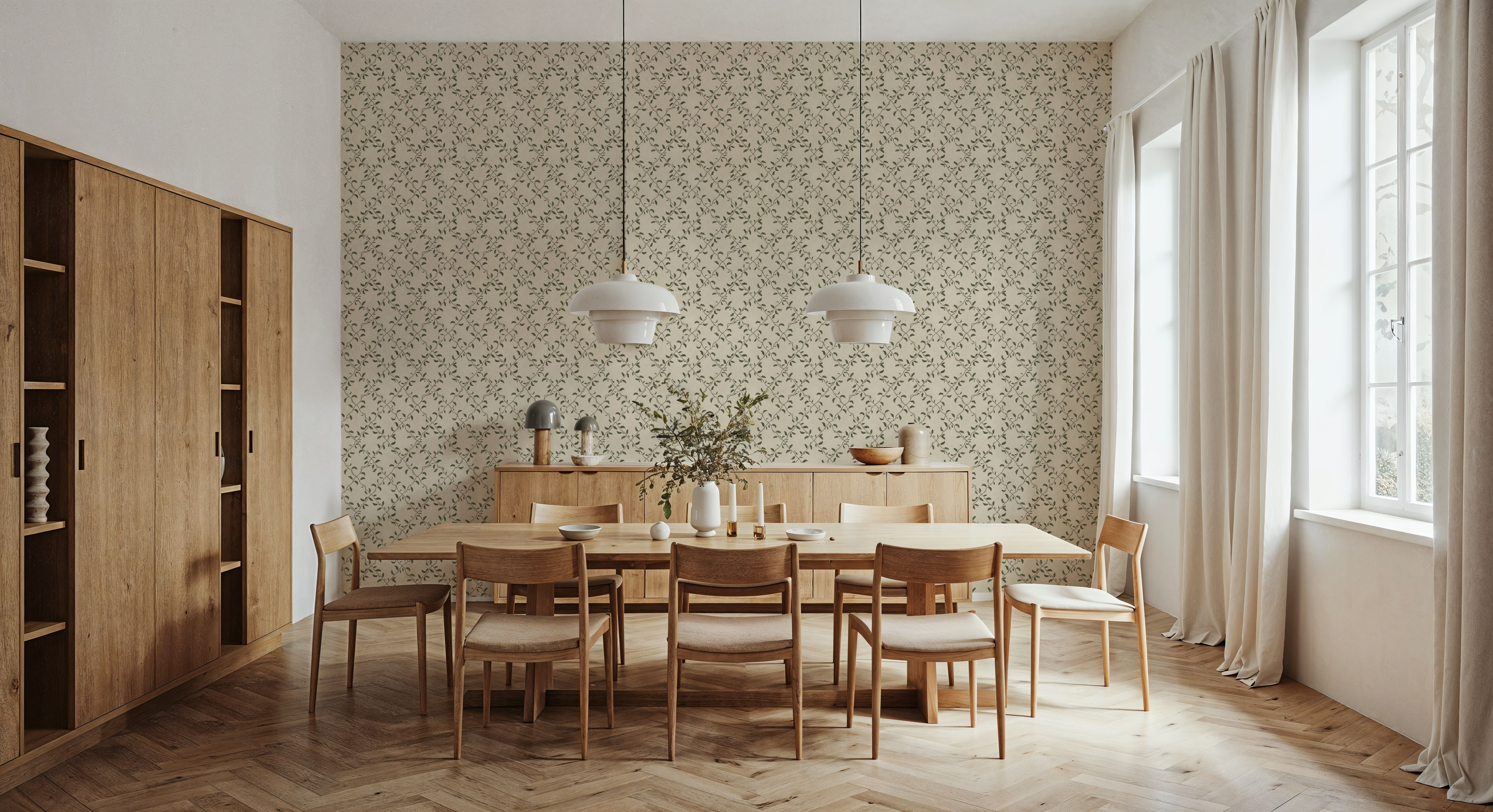 Emerald Trellis Petite, Light Beige