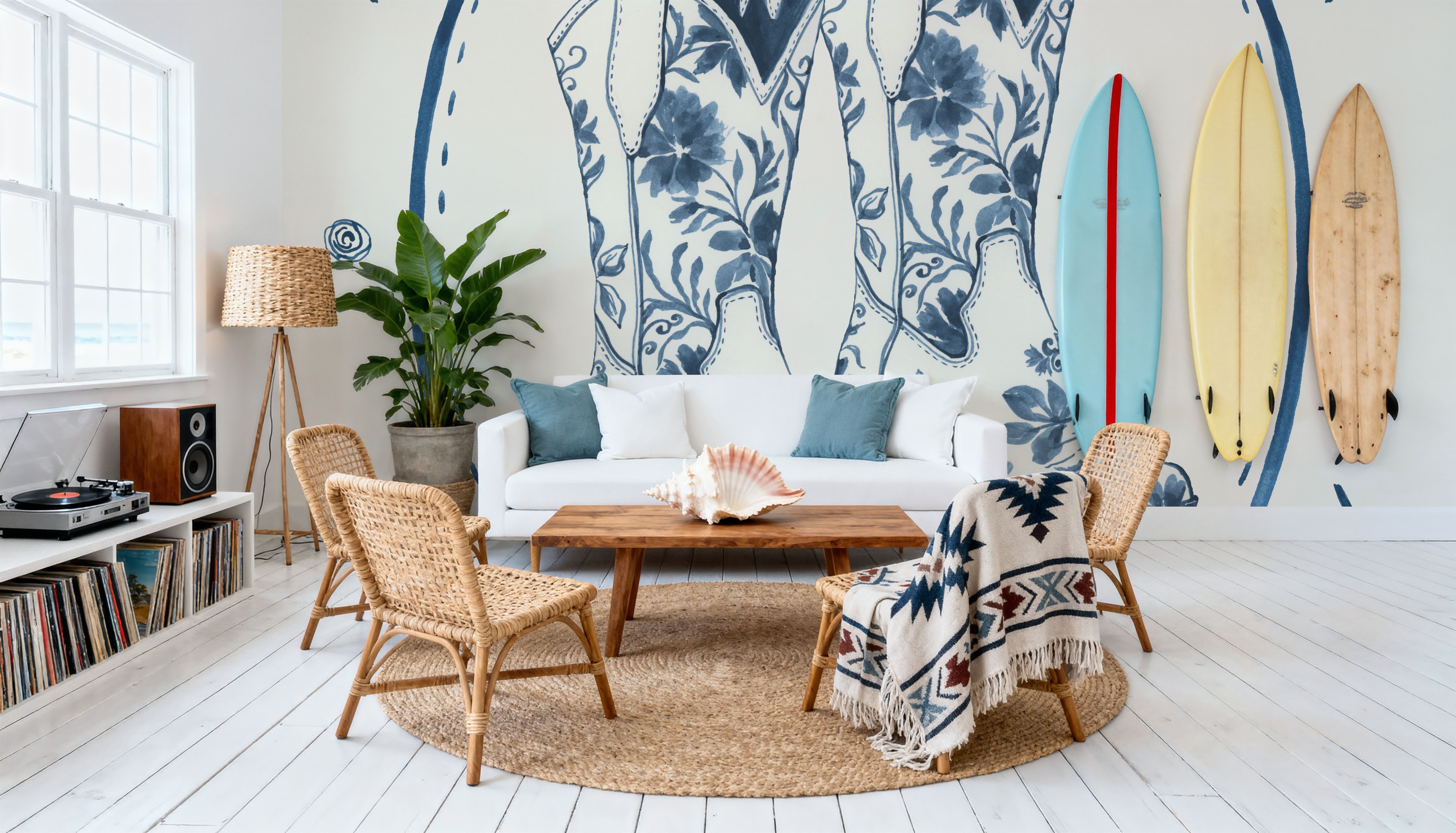 Chinoiserie Cowgirl I, Wallpaper