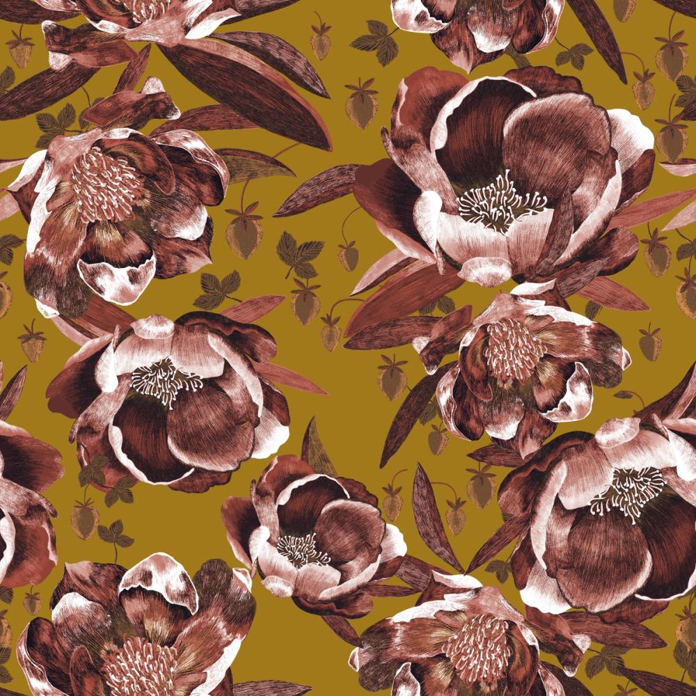 Pop Peonies, Rust & Mustard