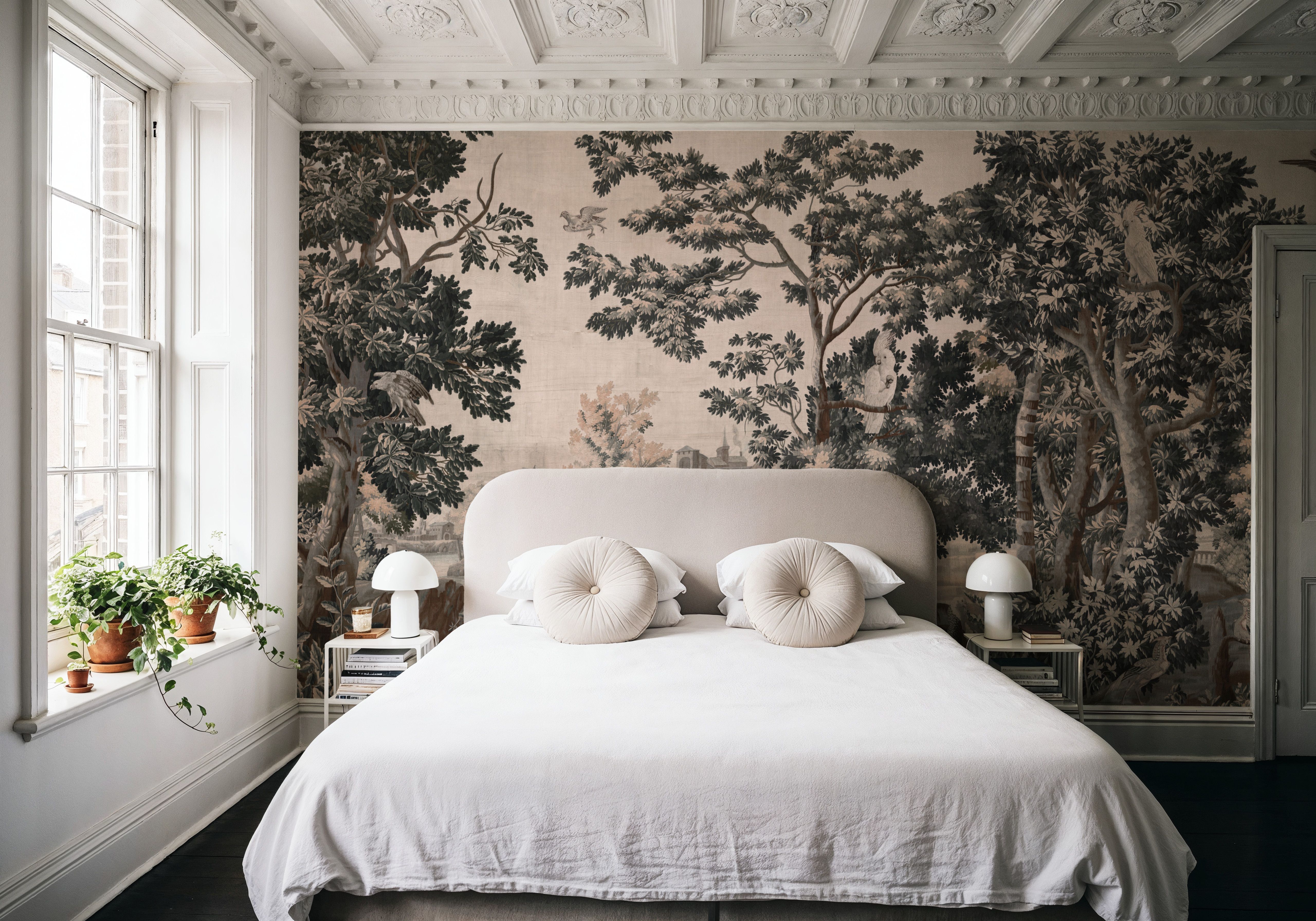 Enchanted Grove Tapestry, Teal, Wallpaper