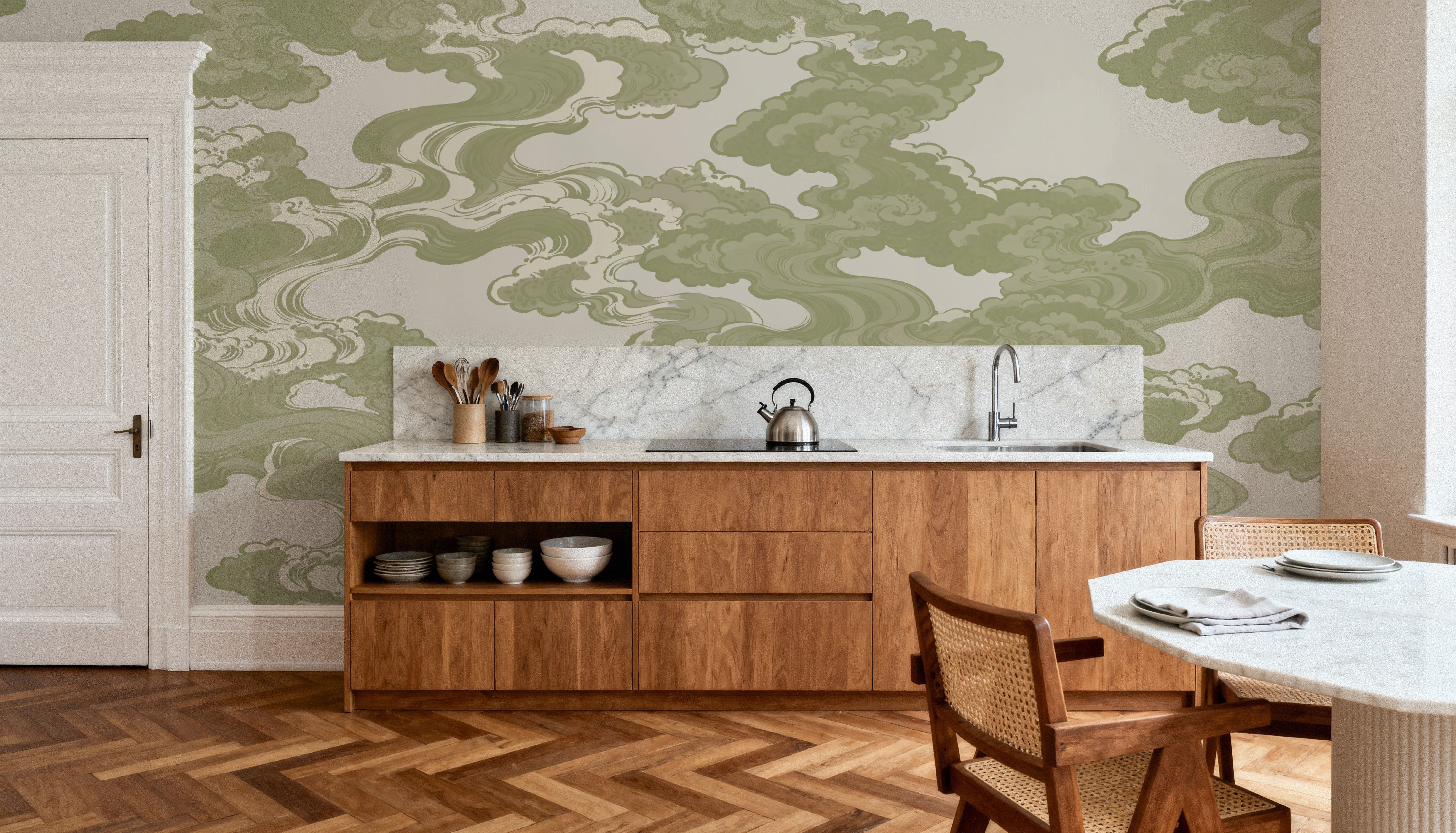 Ukiyo-e Clouds, Pistachio