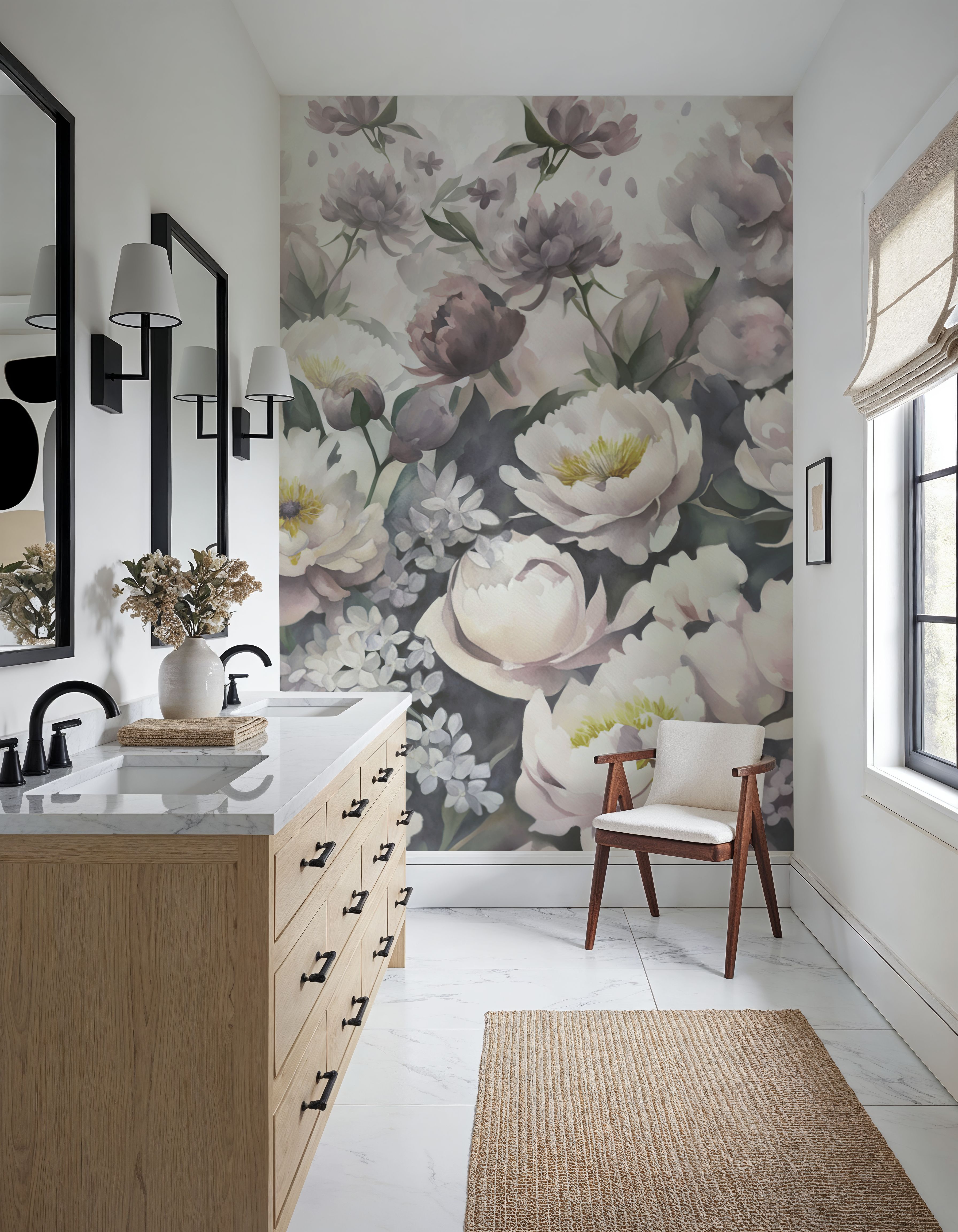 Watercolor Peonies Spring