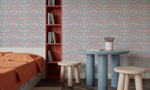More Fleurs de Lis Blue