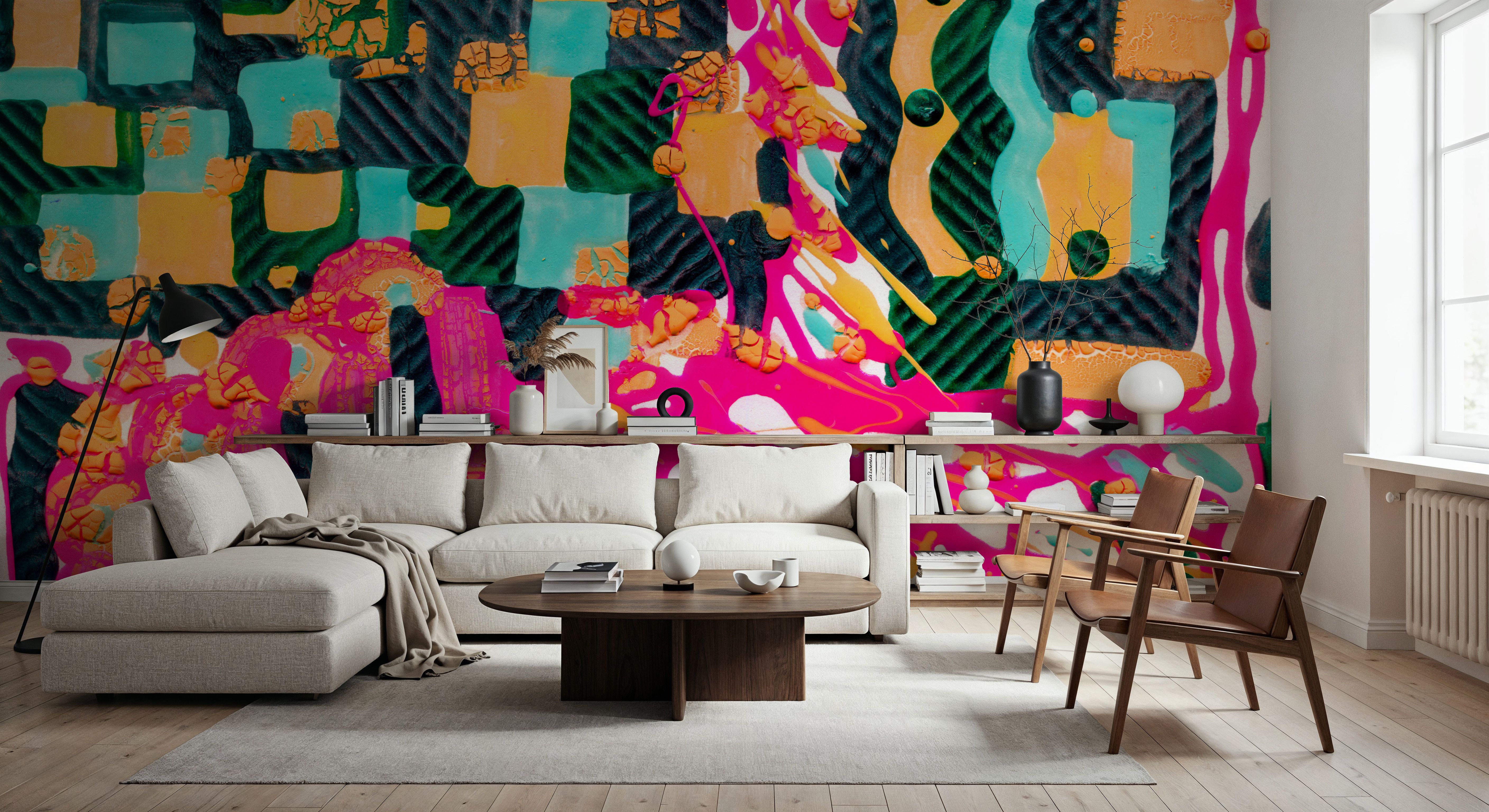 Volcano Melted Collage, Wallpaper