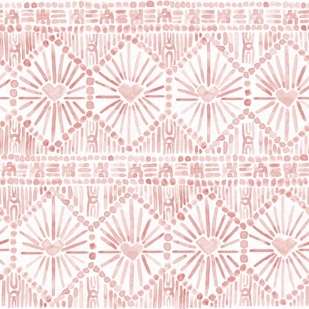 Paradise Fountain Red on White