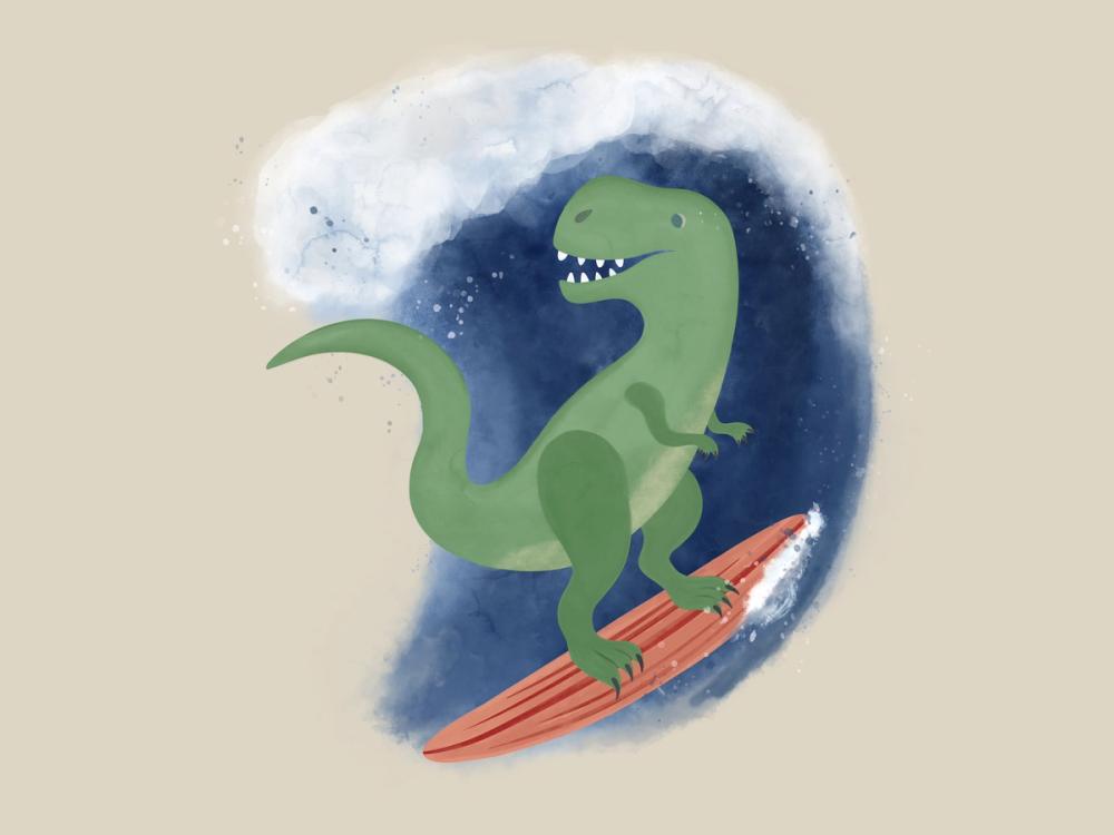 Surfing T-Rex