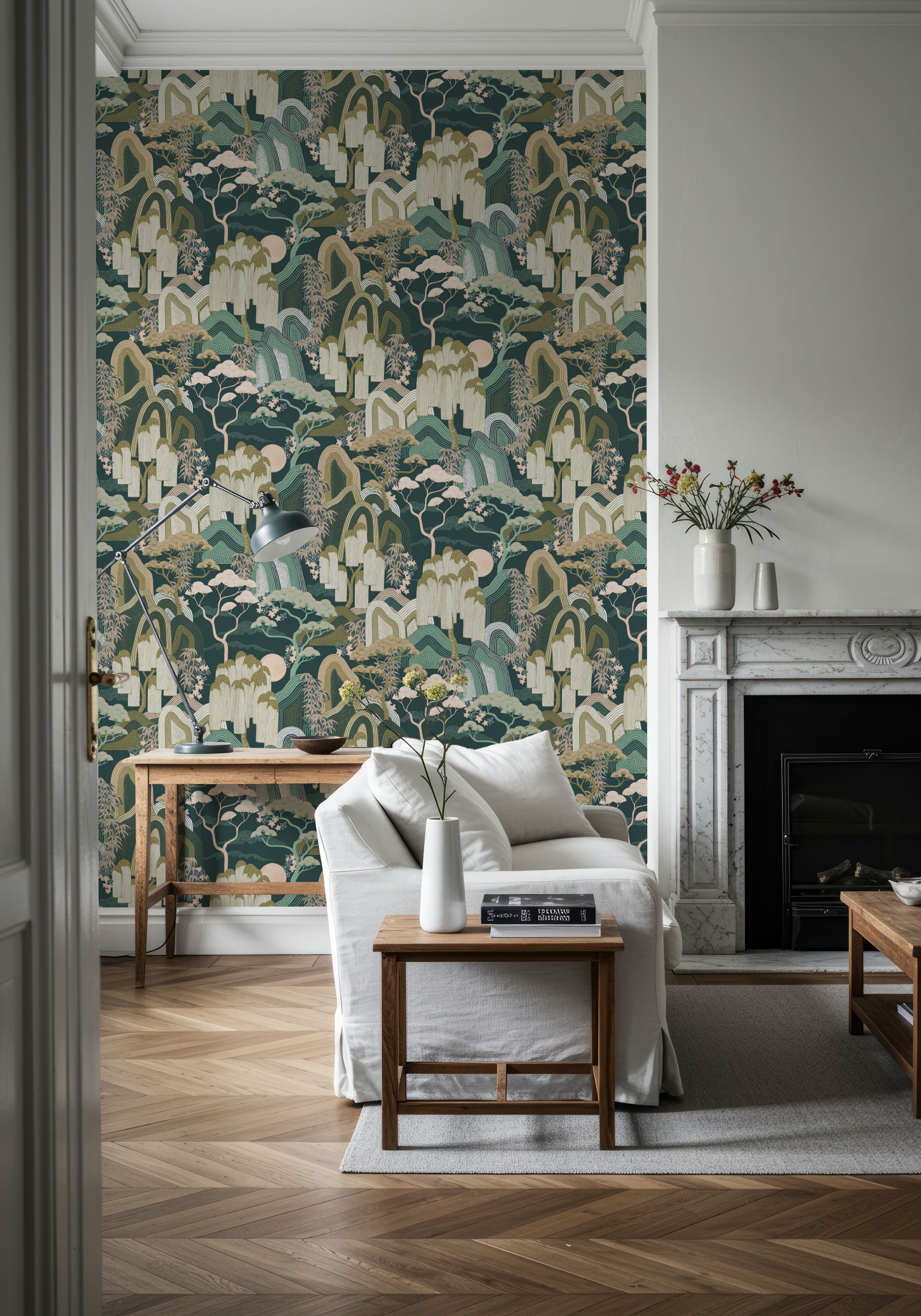 Whispers of the Mountain Pattern, Green