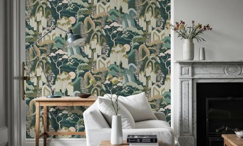 Whispers of the Mountain Pattern, Green