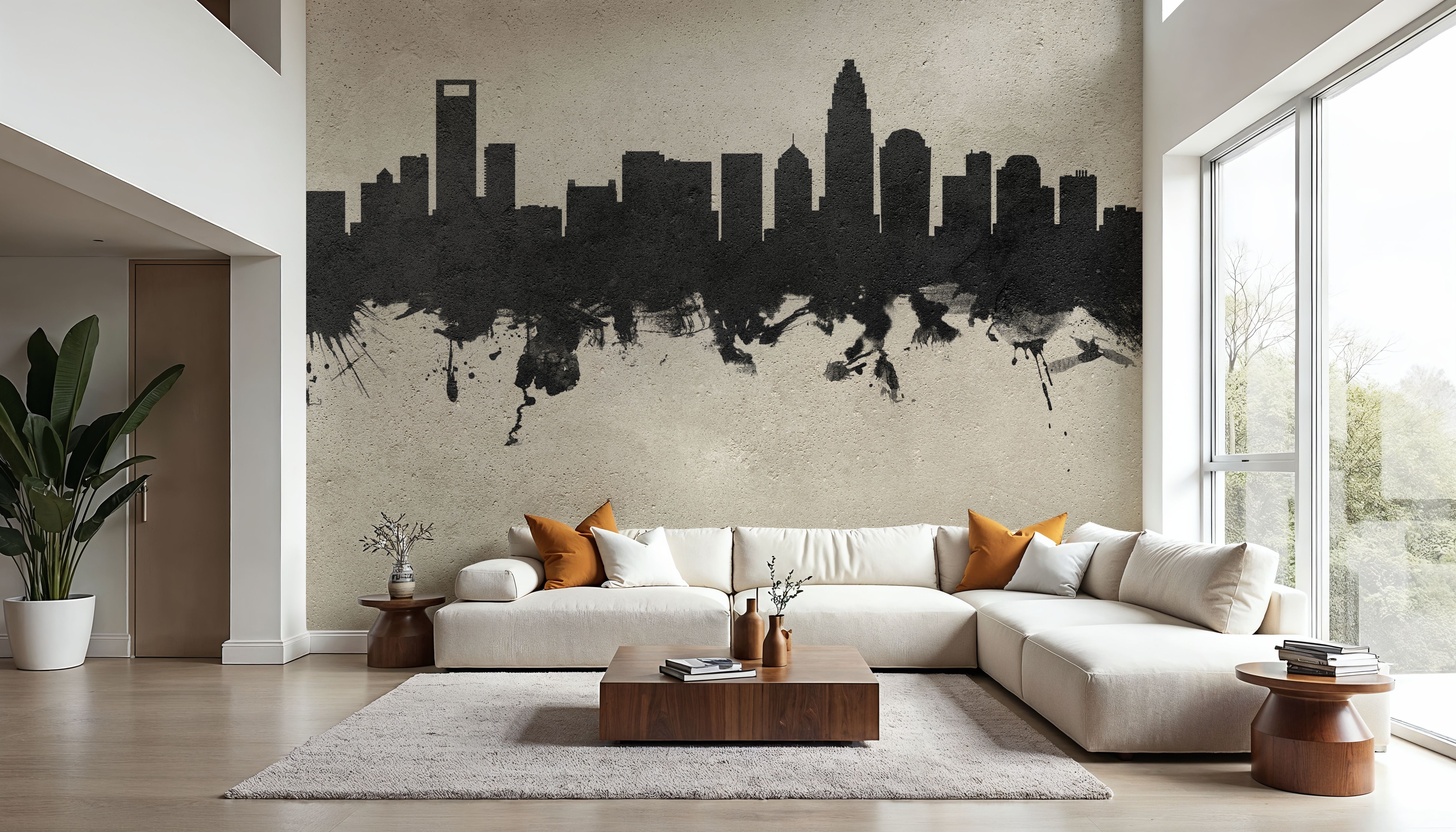 Charlotte North Carolina Skyline Concrete