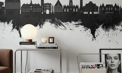 Lille France Skyline Black & White