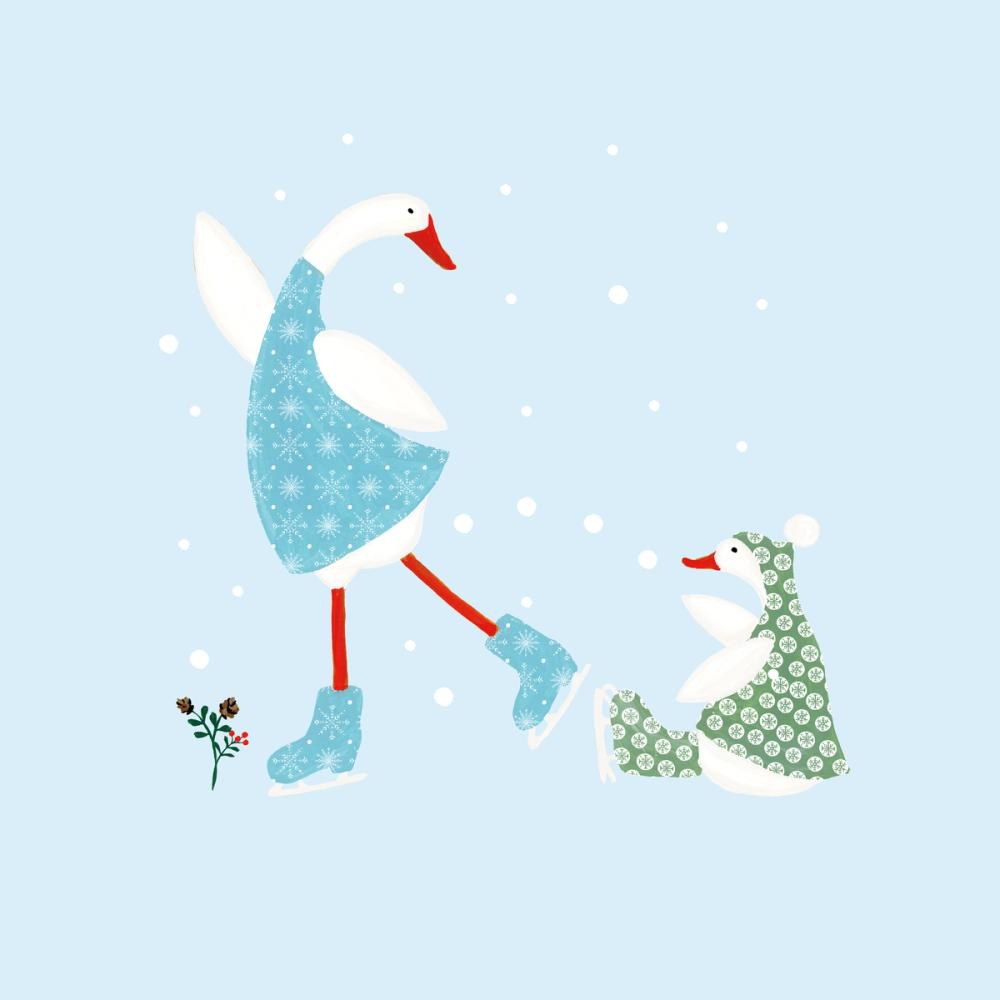 Ducks in the Snow III