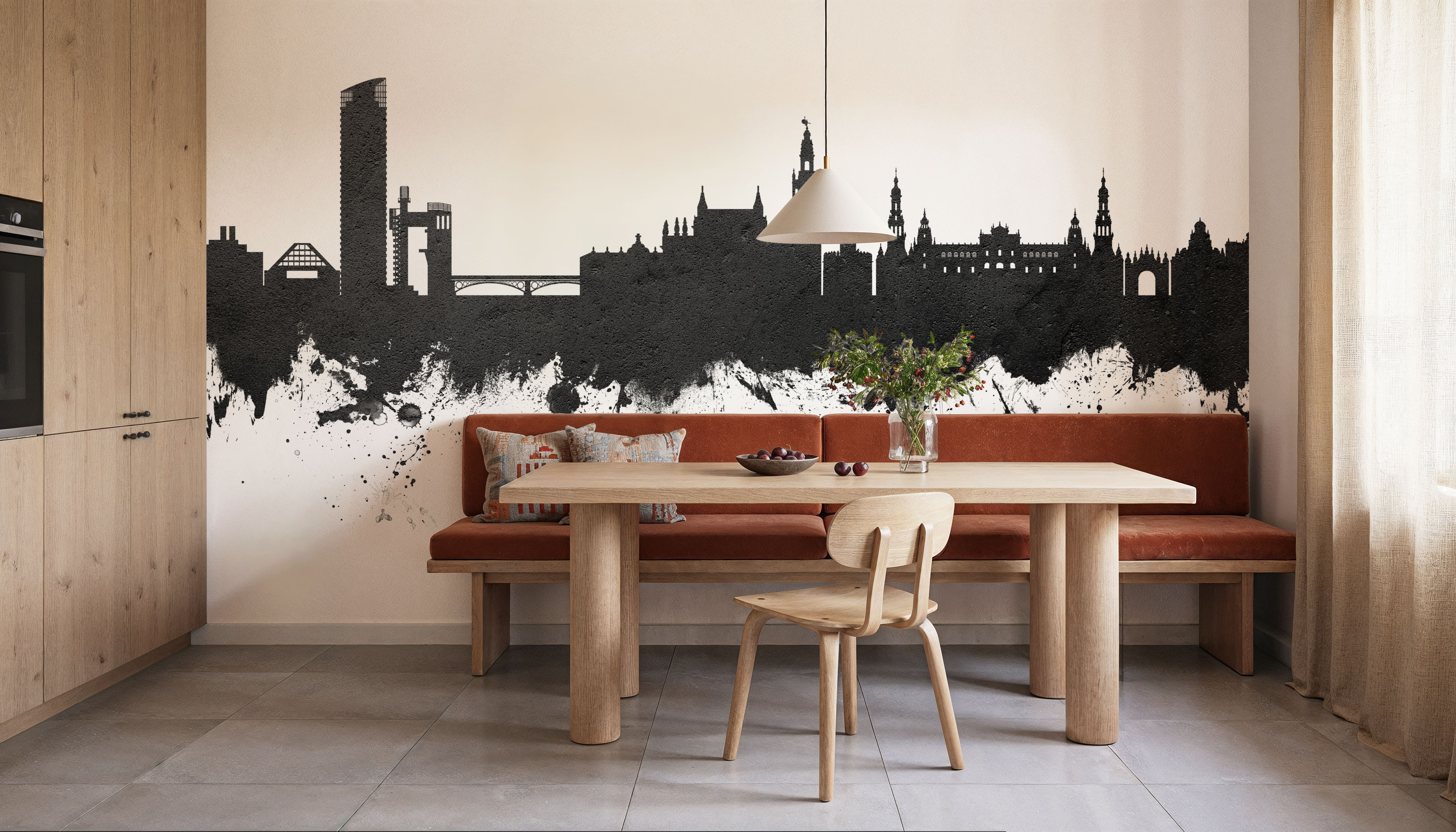 Sevilla Skyline Black & White
