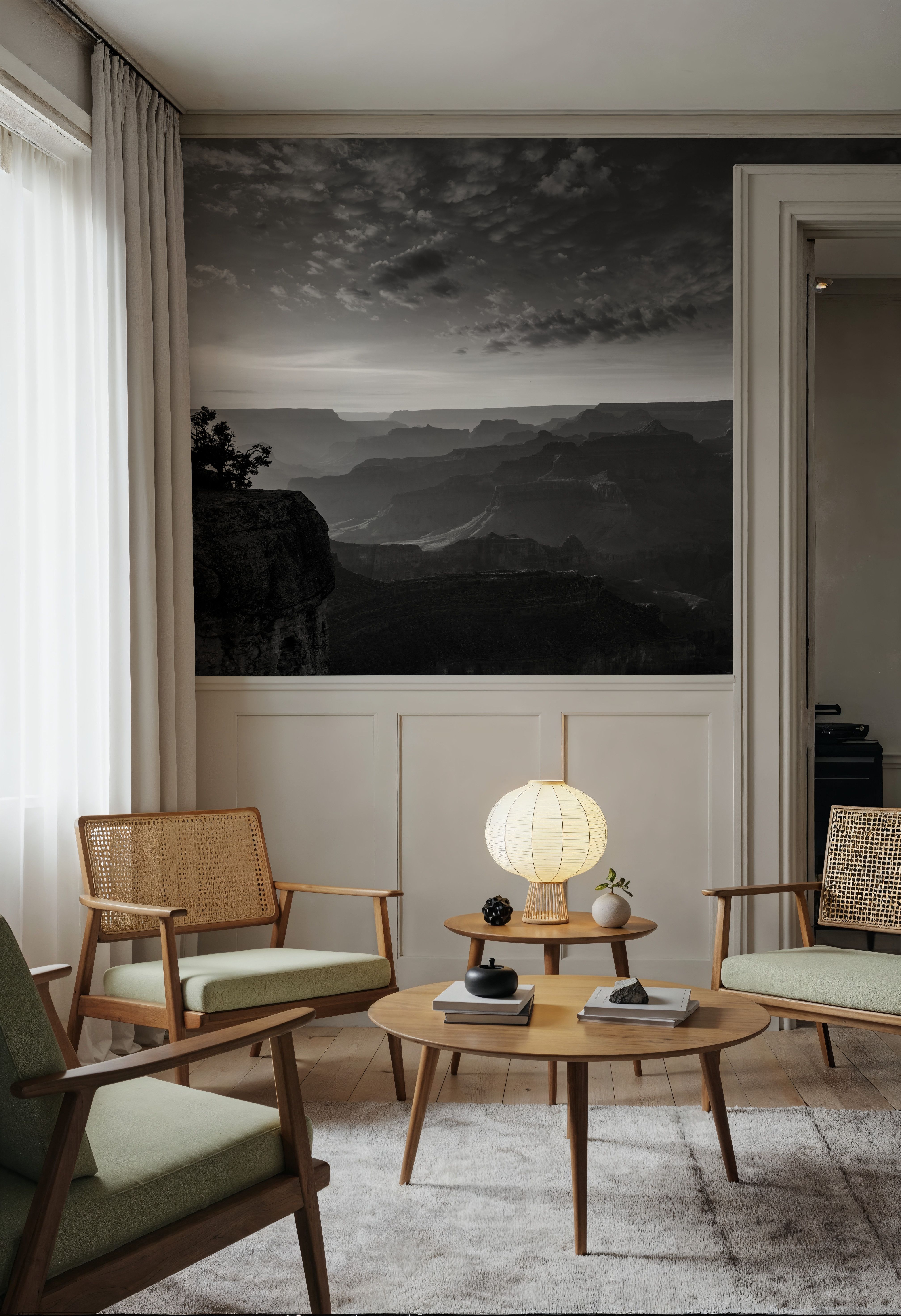 Grand Canyon Sunset BW