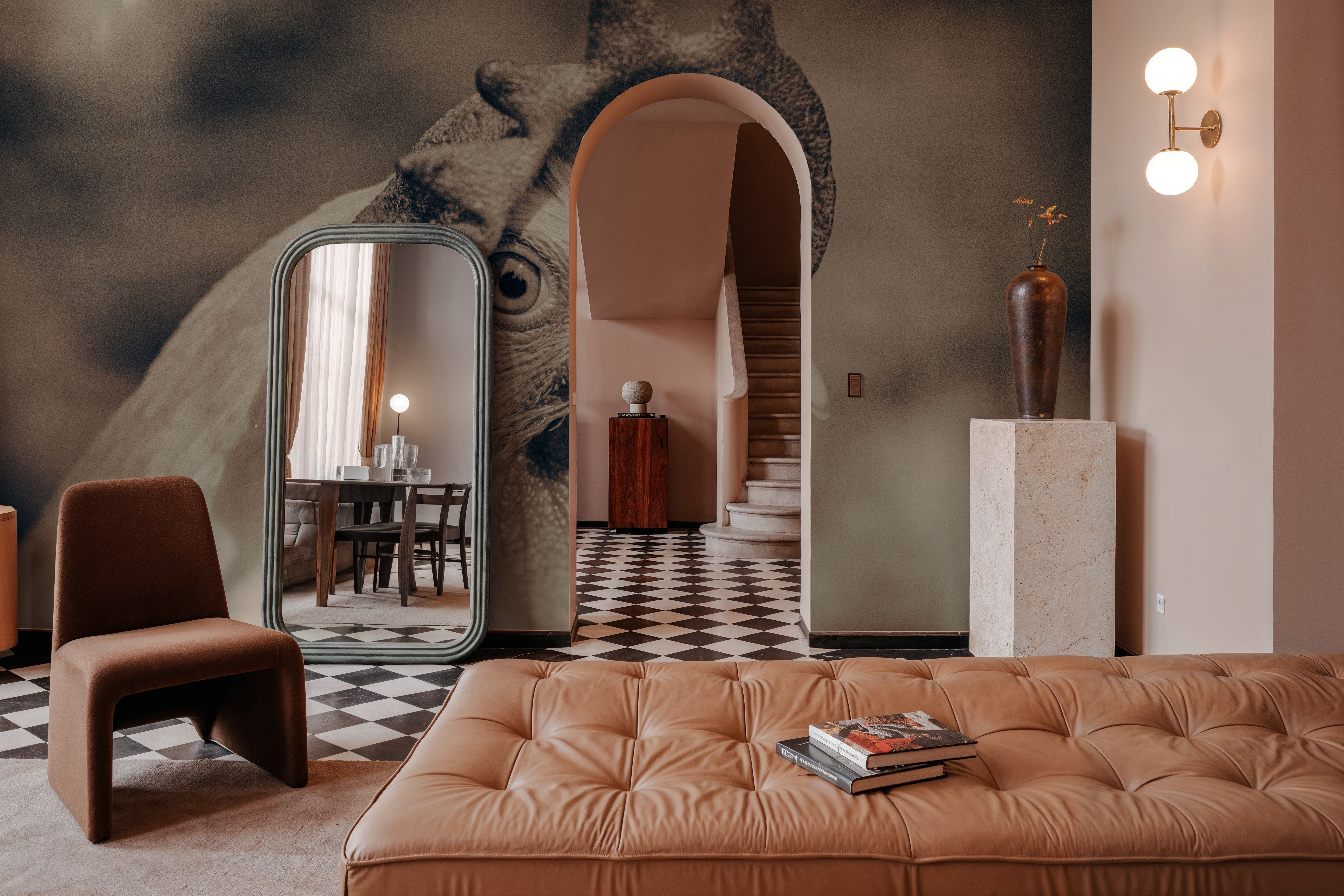 Chicken in the Sun I Sepia