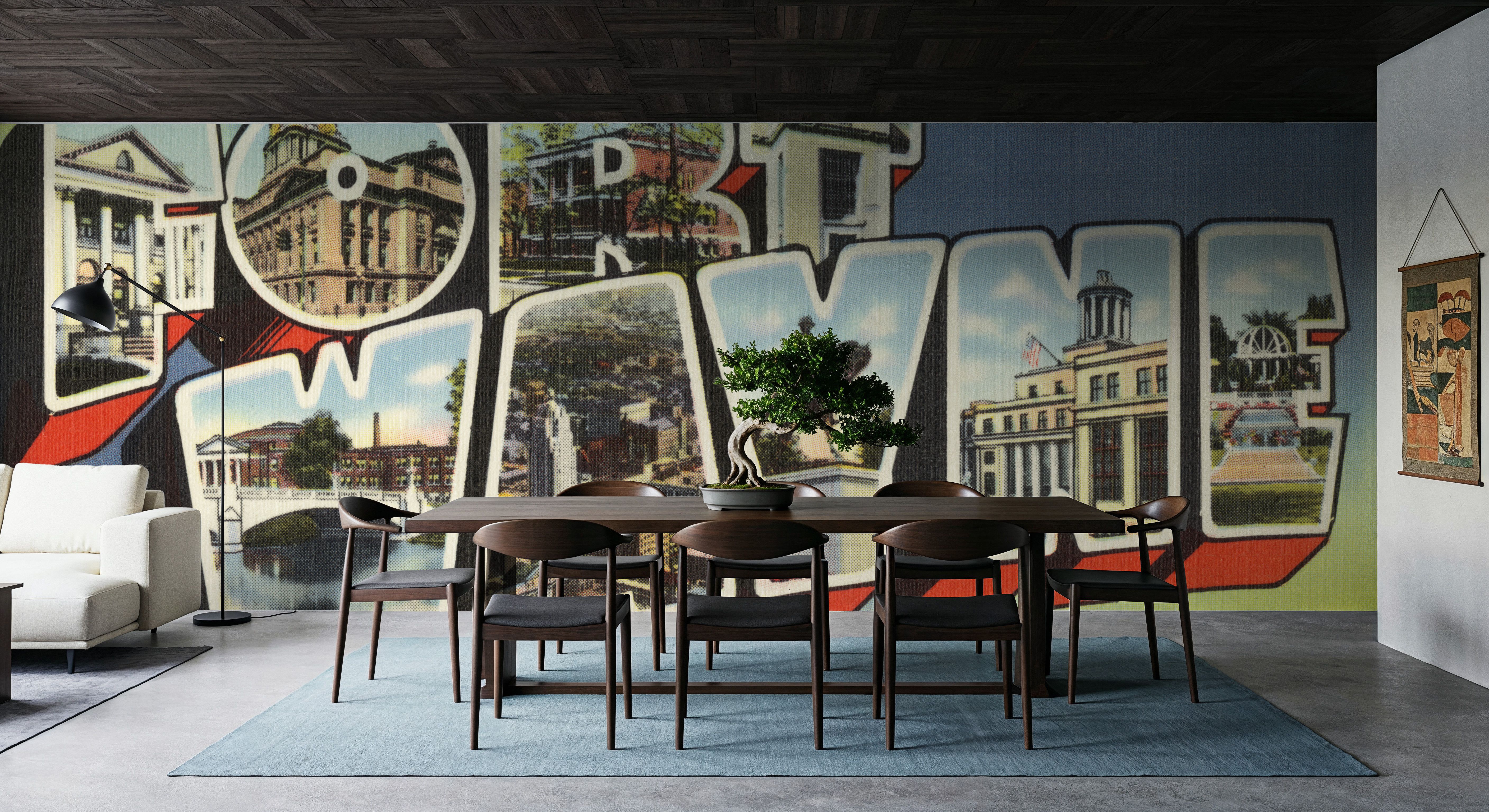 Greetings from Fort Wayne - Screenprint Postcard