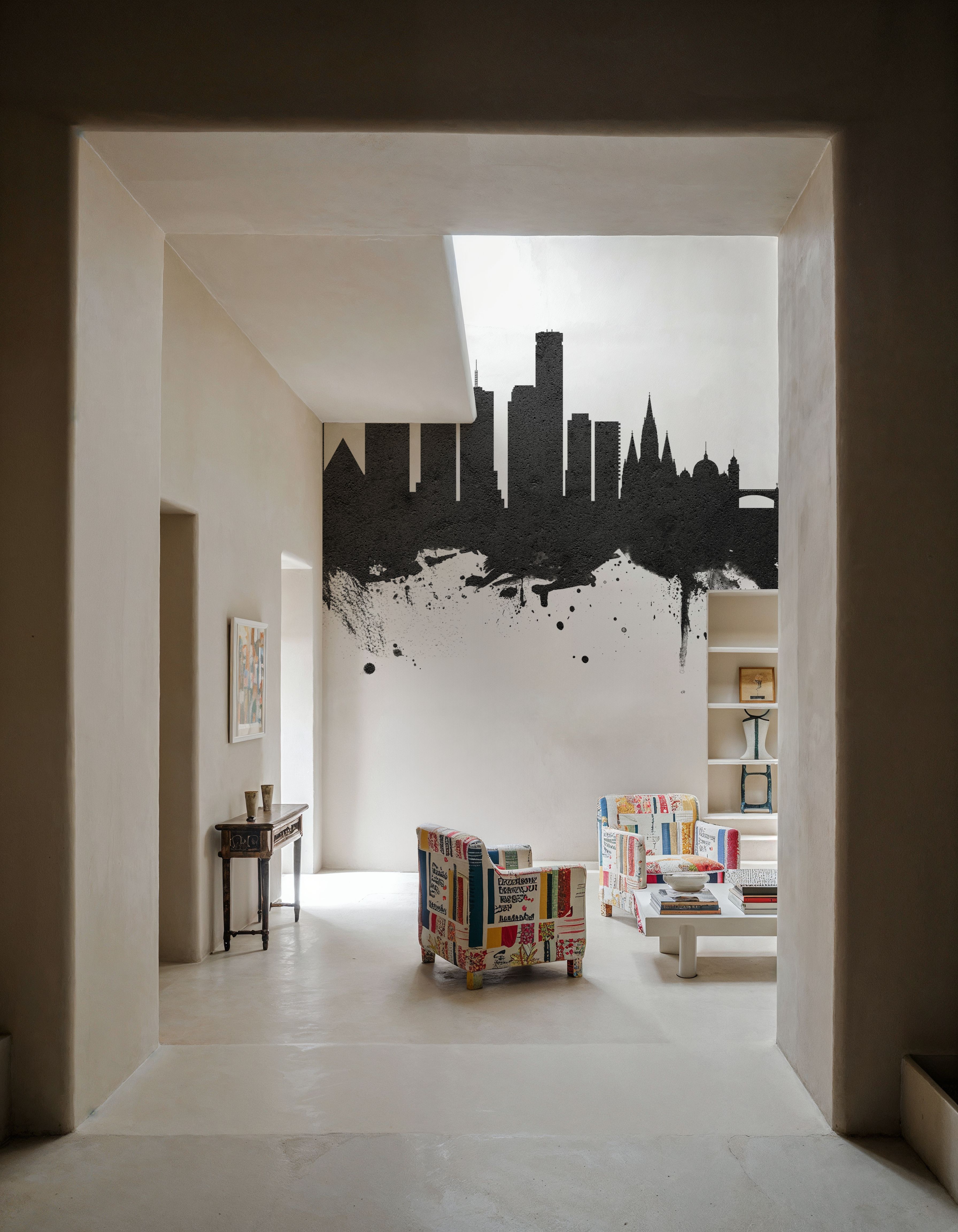 Melbourne Australia Skyline Black & White