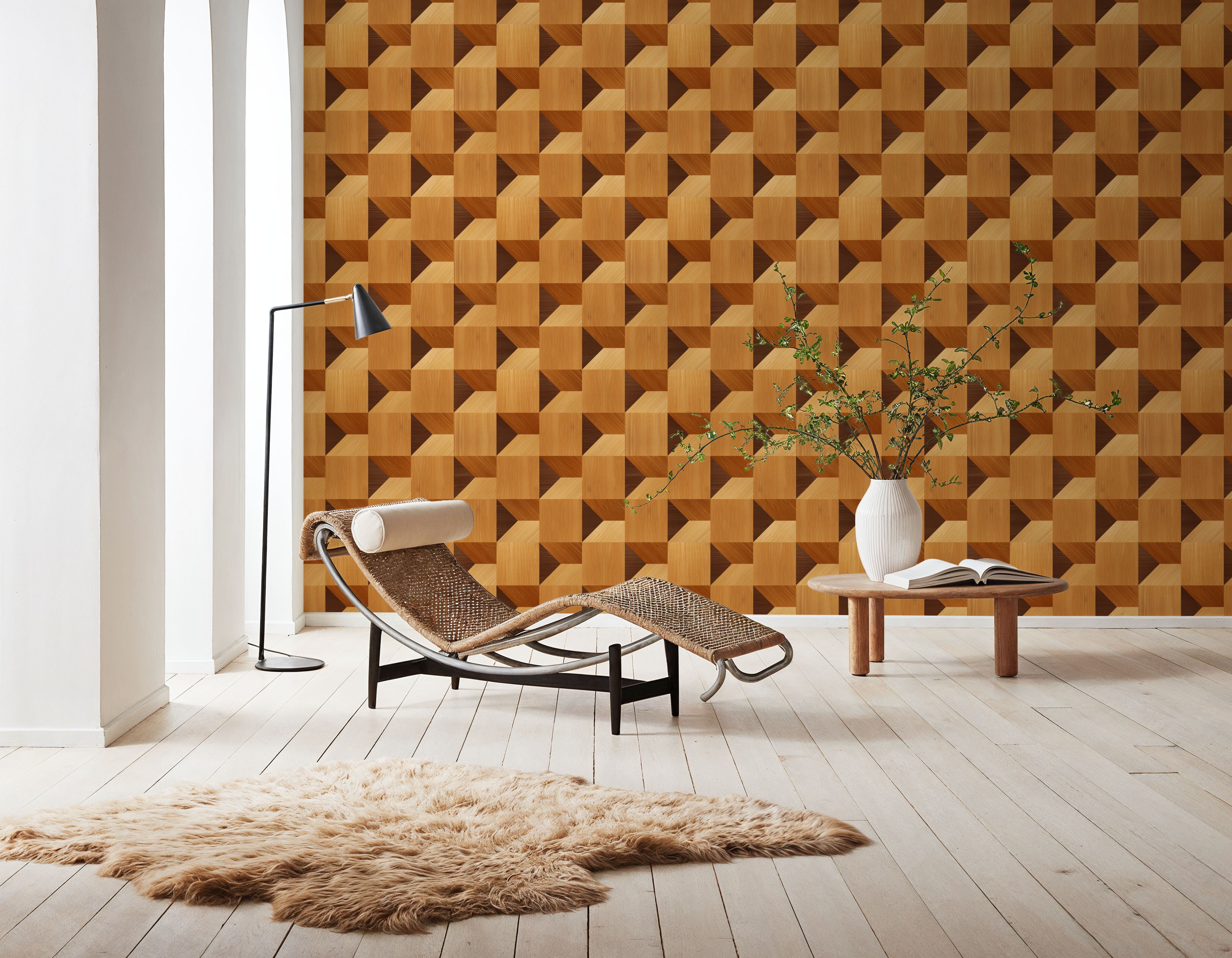 Illusion Box Marquetry, Mahogny