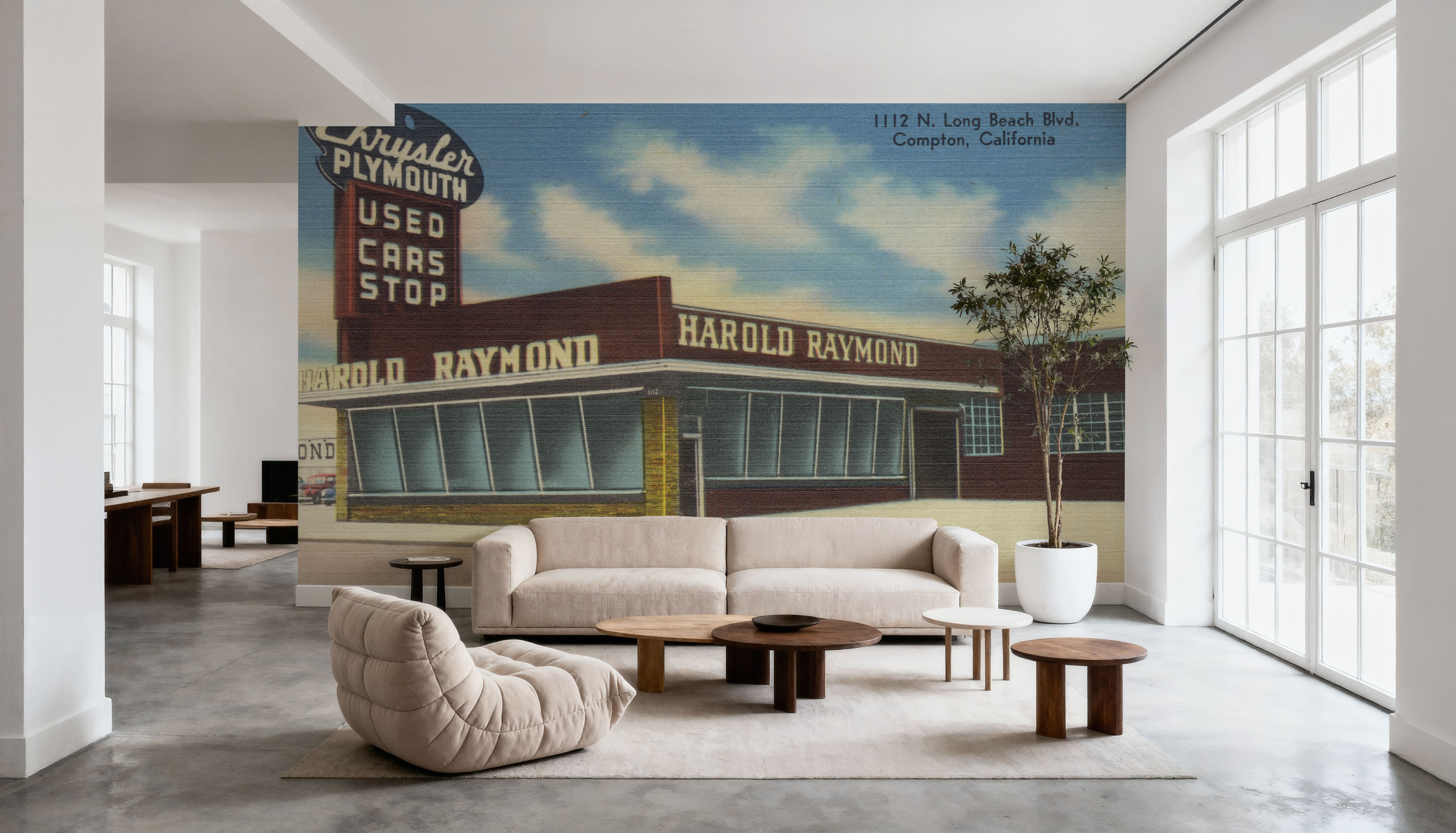 Greetings from Used Car Stop - Screenprint Postcard
