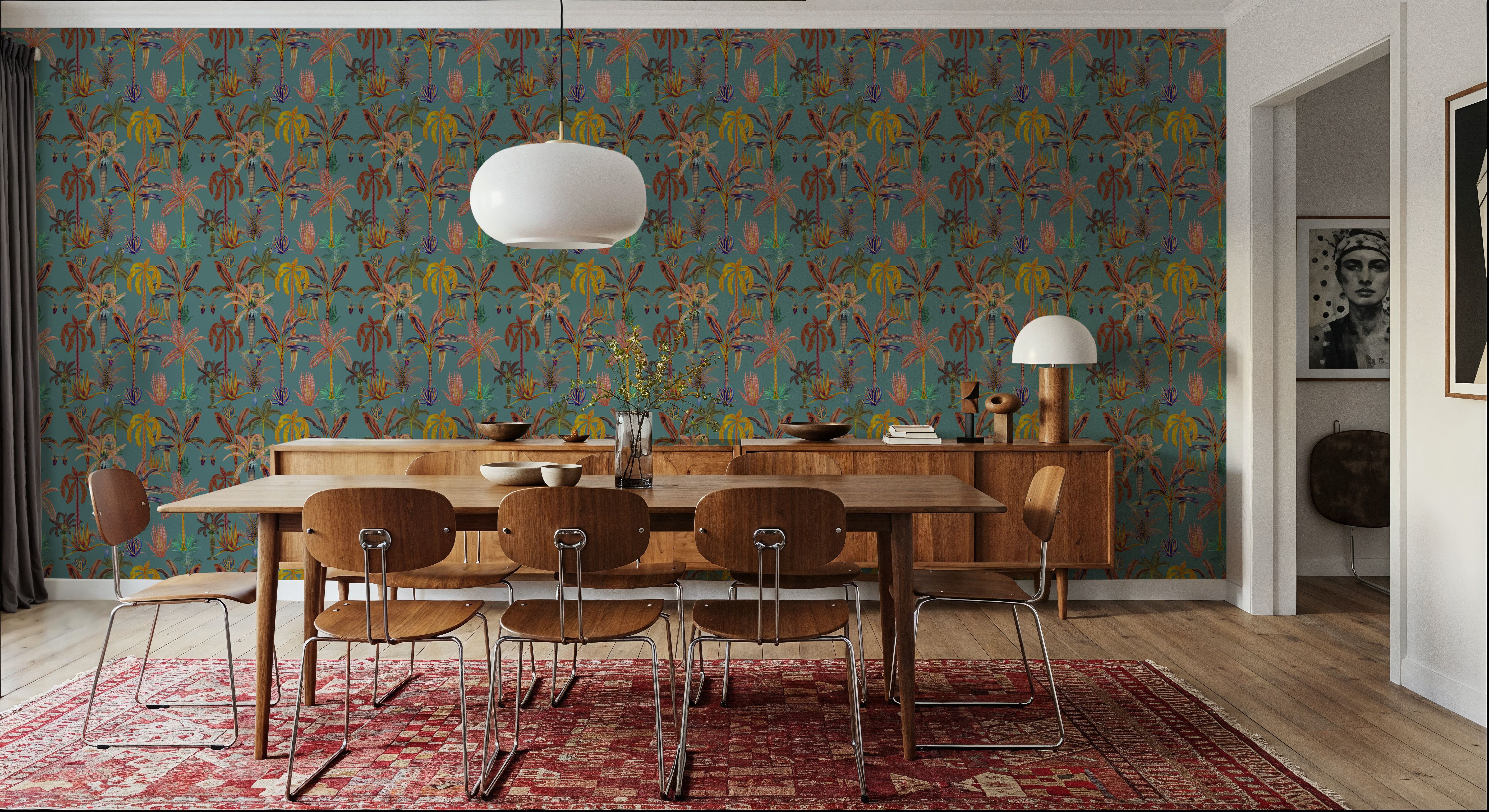 Statement Palms Petite, Turquoise