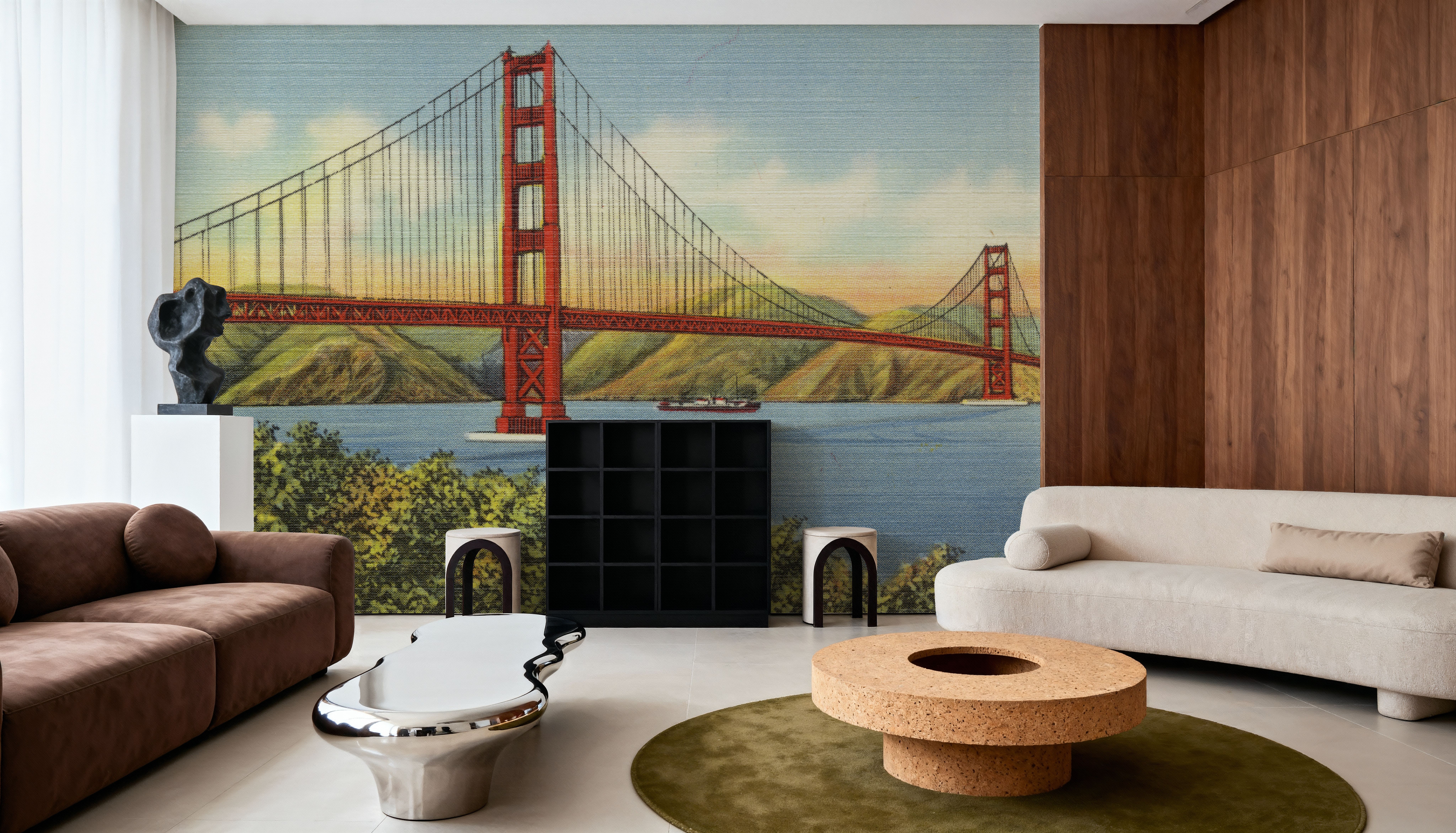 Greetings from Golden Gate - Screenprint Postcard