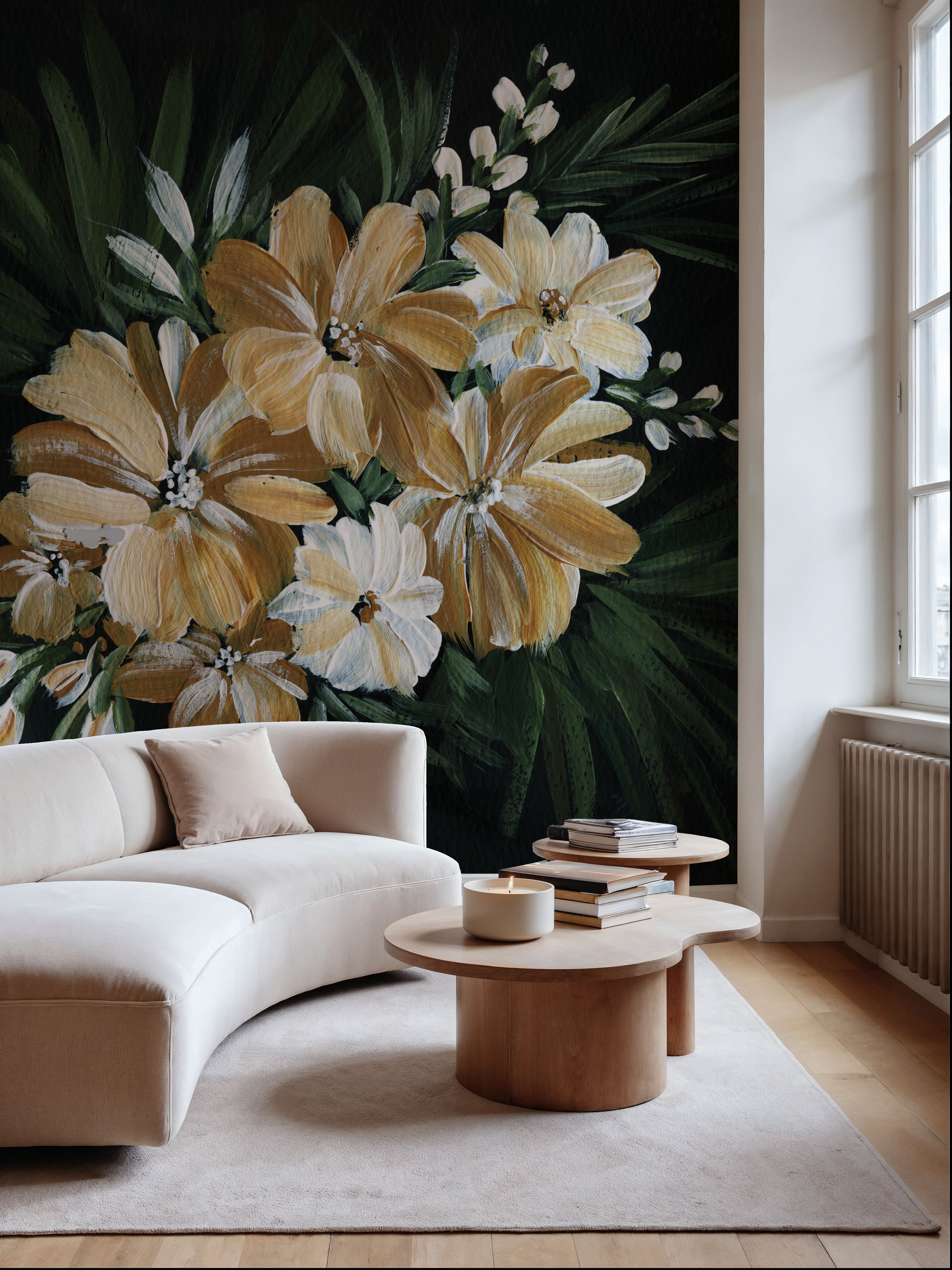 Moody Golden Florals