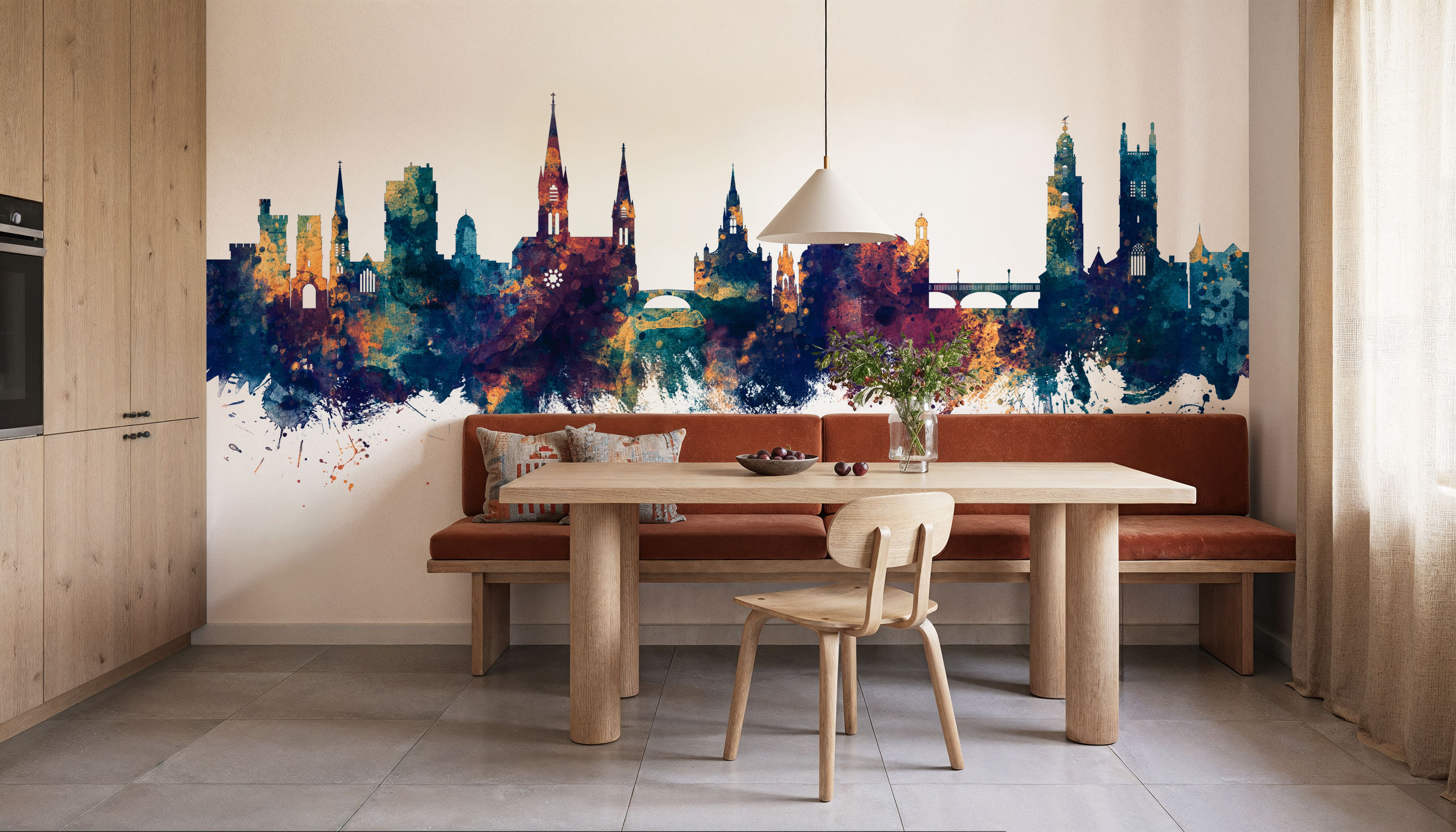 Cork Ireland Skyline Blue & Bronze