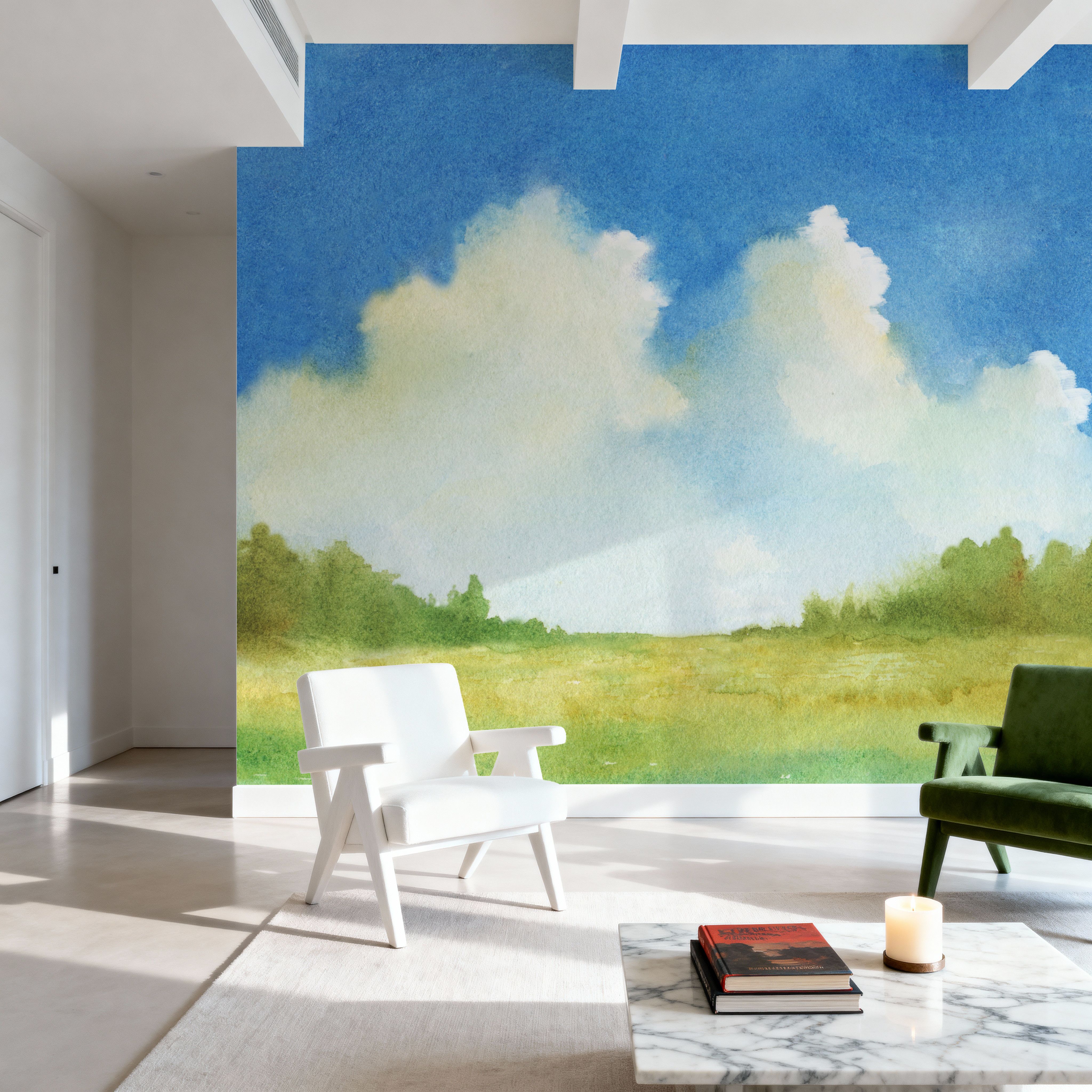 Cloudy Landscape Painting