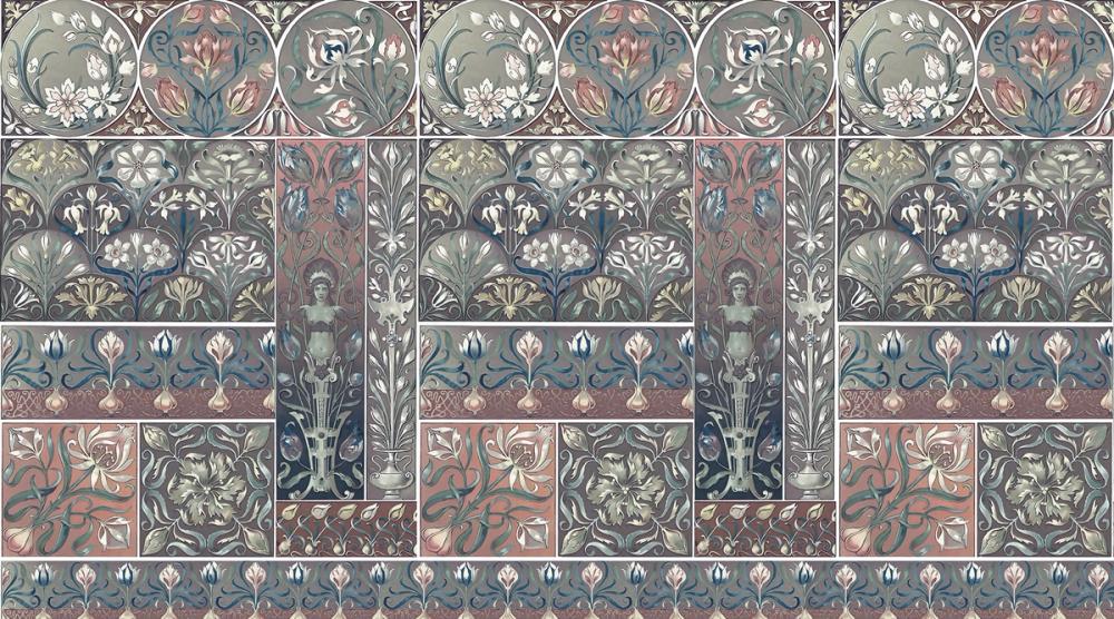 Art Deco Floral Wall