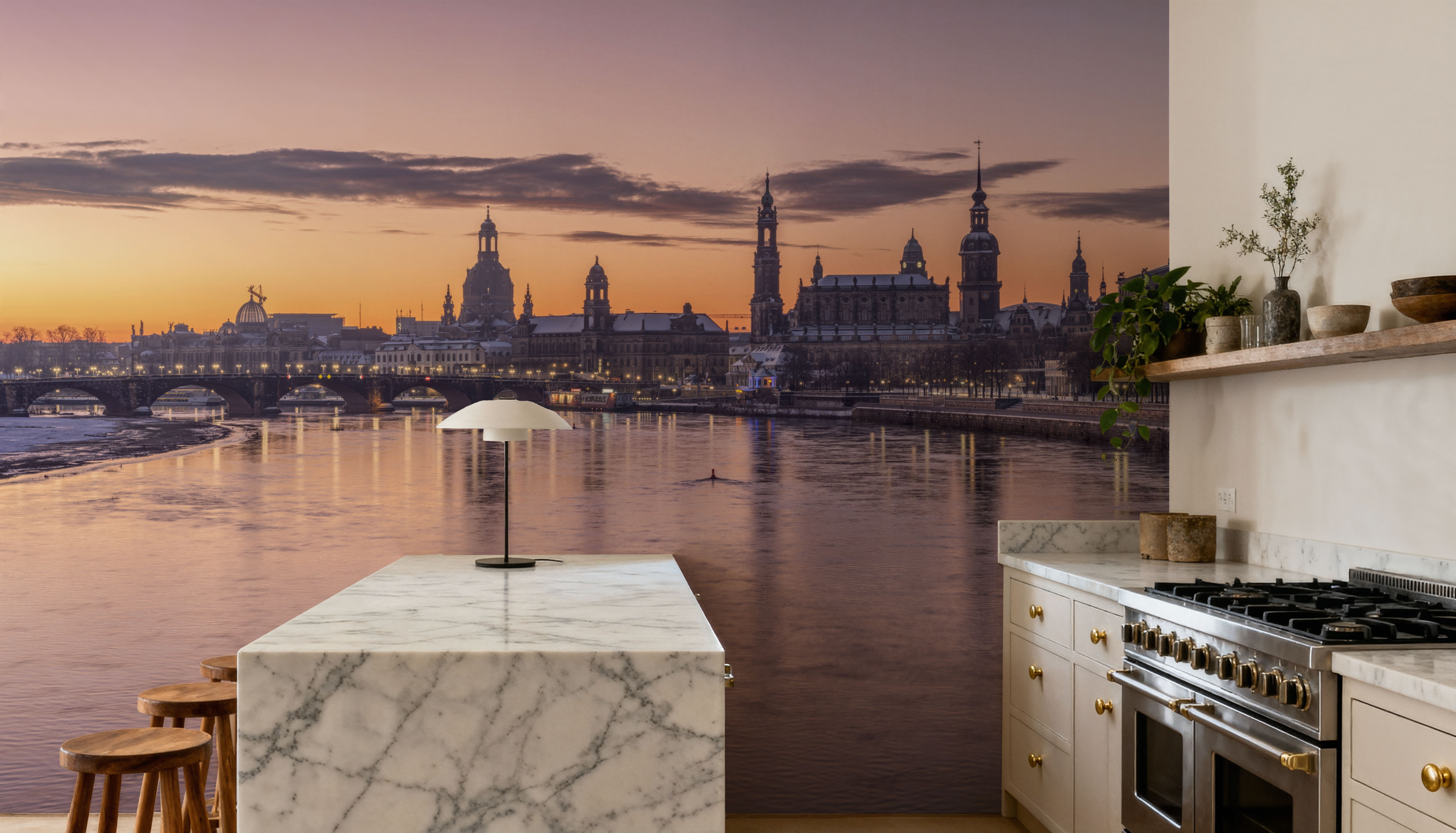 Twilight Bridge Reflection