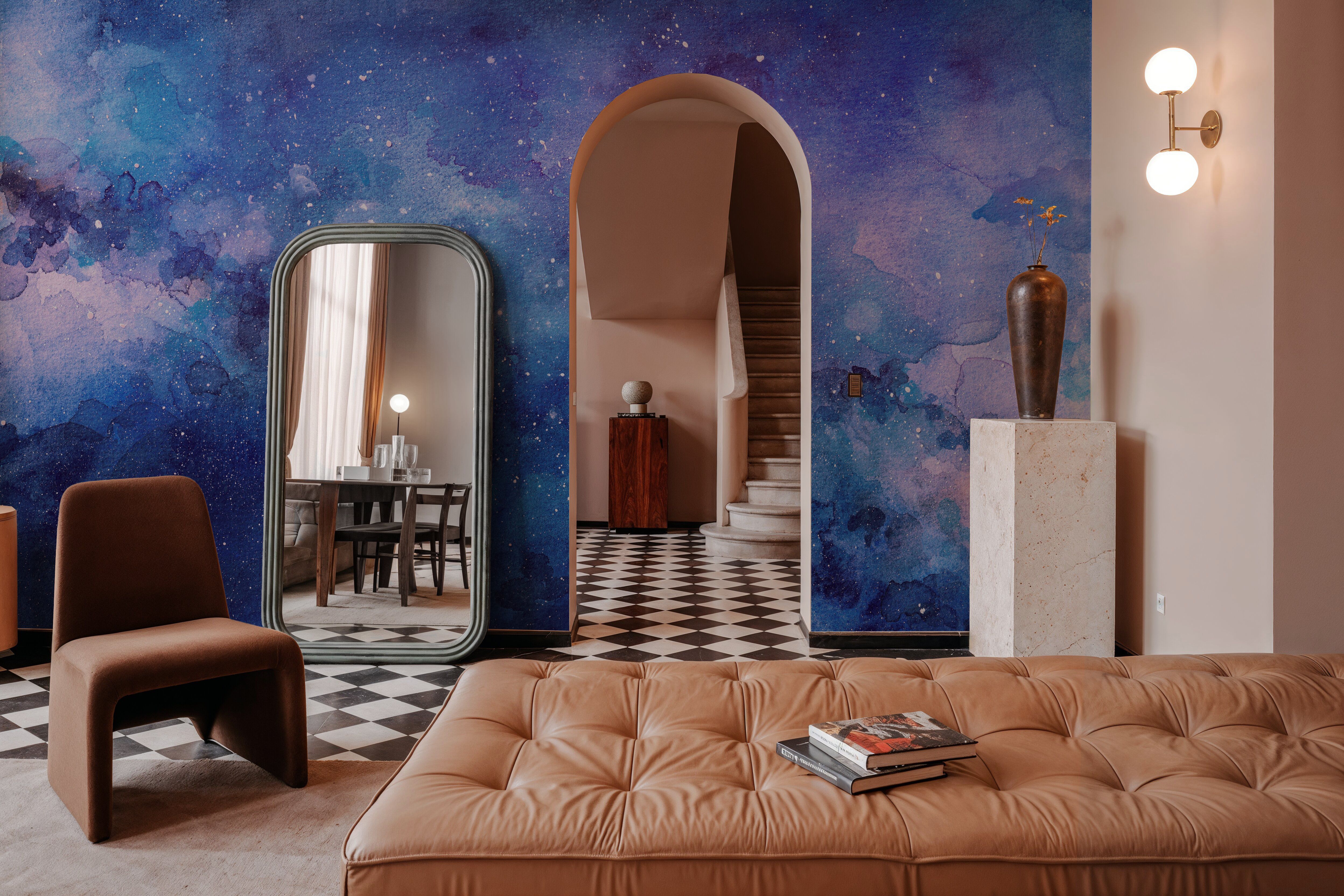 Blue Cosmic, Watercolor