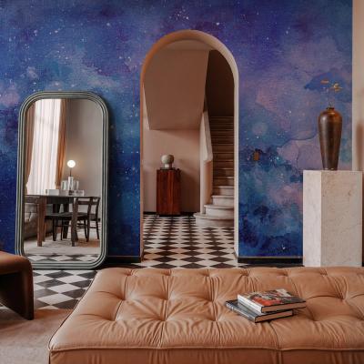 Blue Cosmic, Watercolor