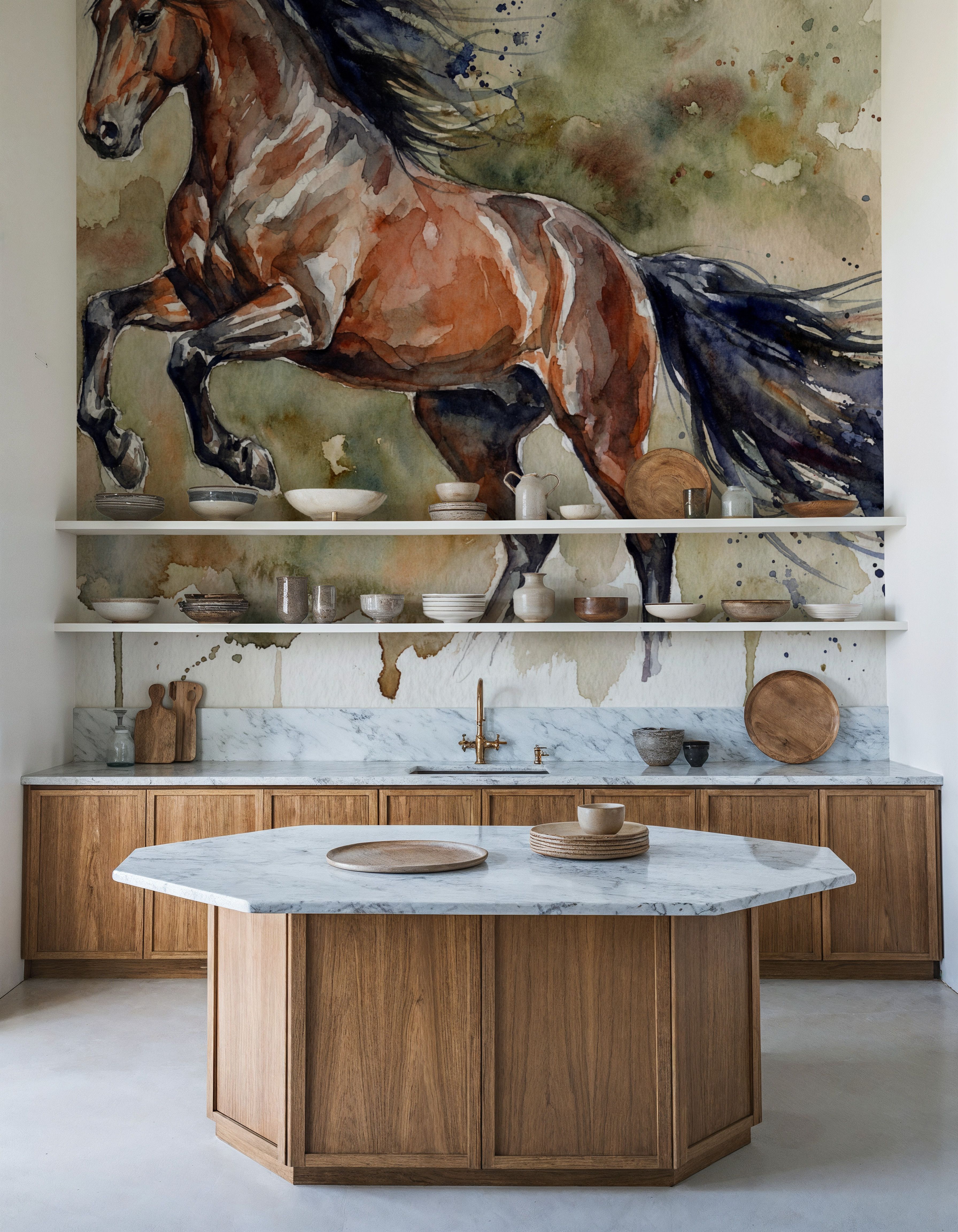 Powerful Horse - Watercolor Spirit Animals Series