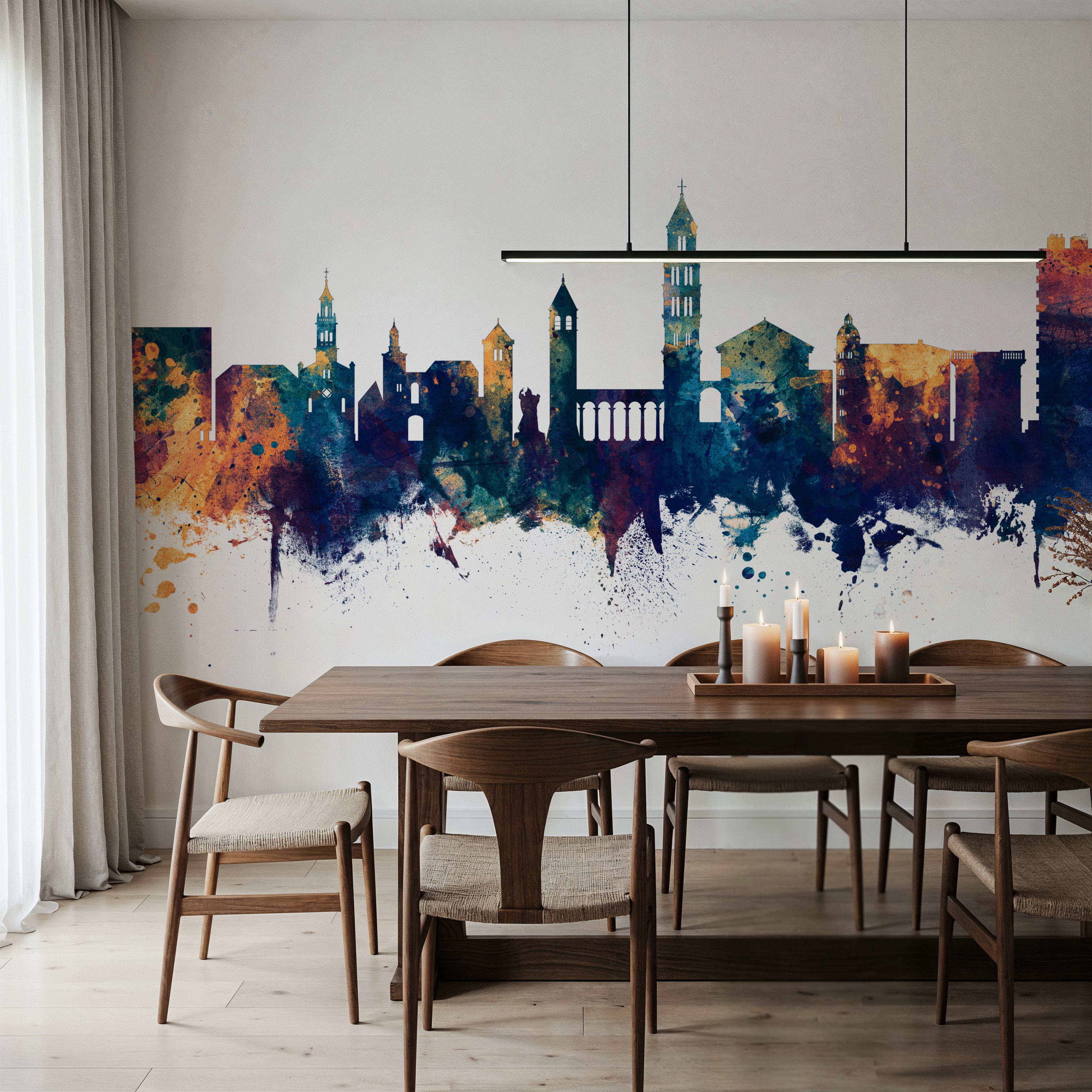 Split Croatia Skyline Blue & Bronze