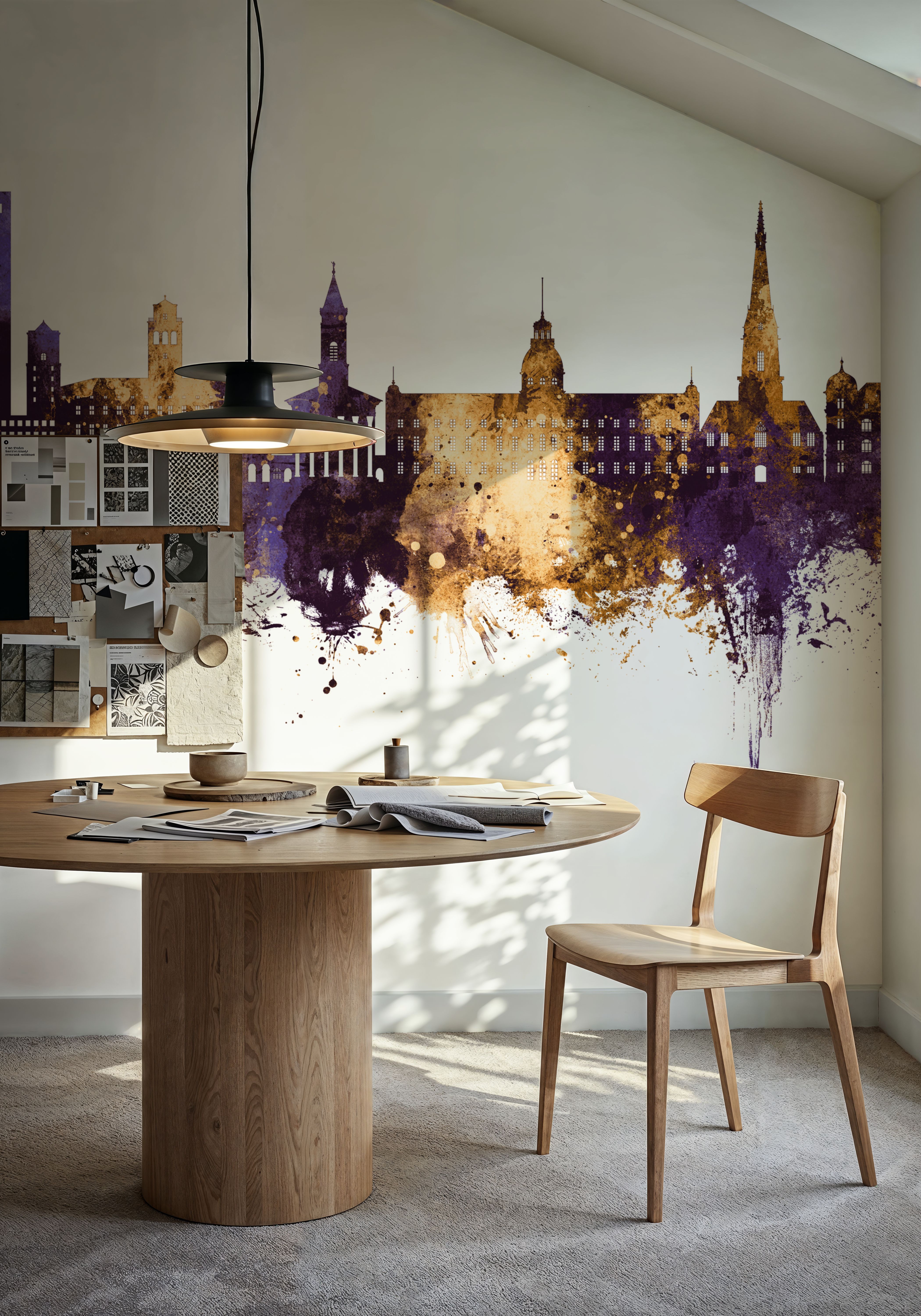 Karlsruhe Germany Skyline Purple & Gold