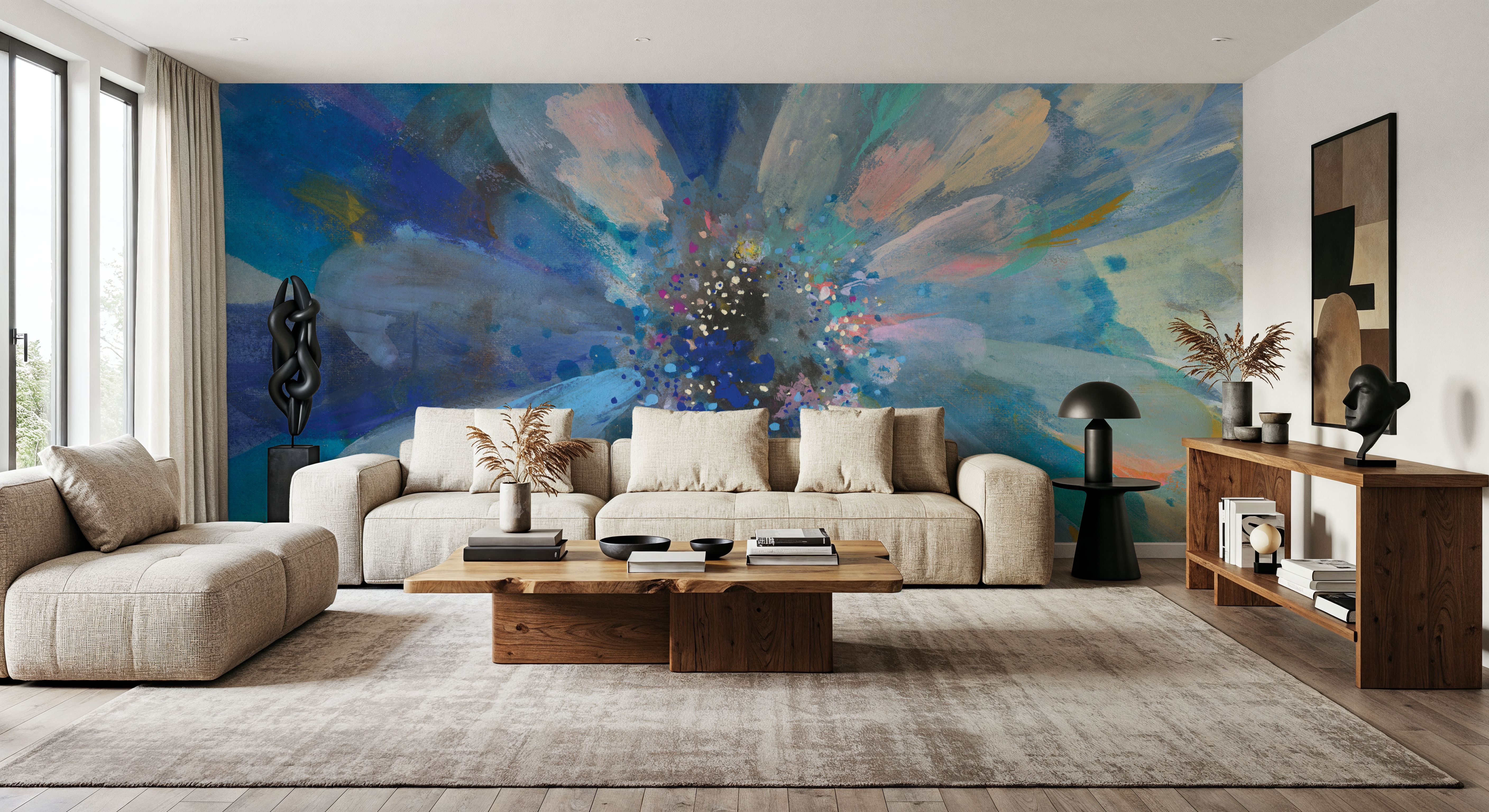 Big Petals Blue, Wallpaper