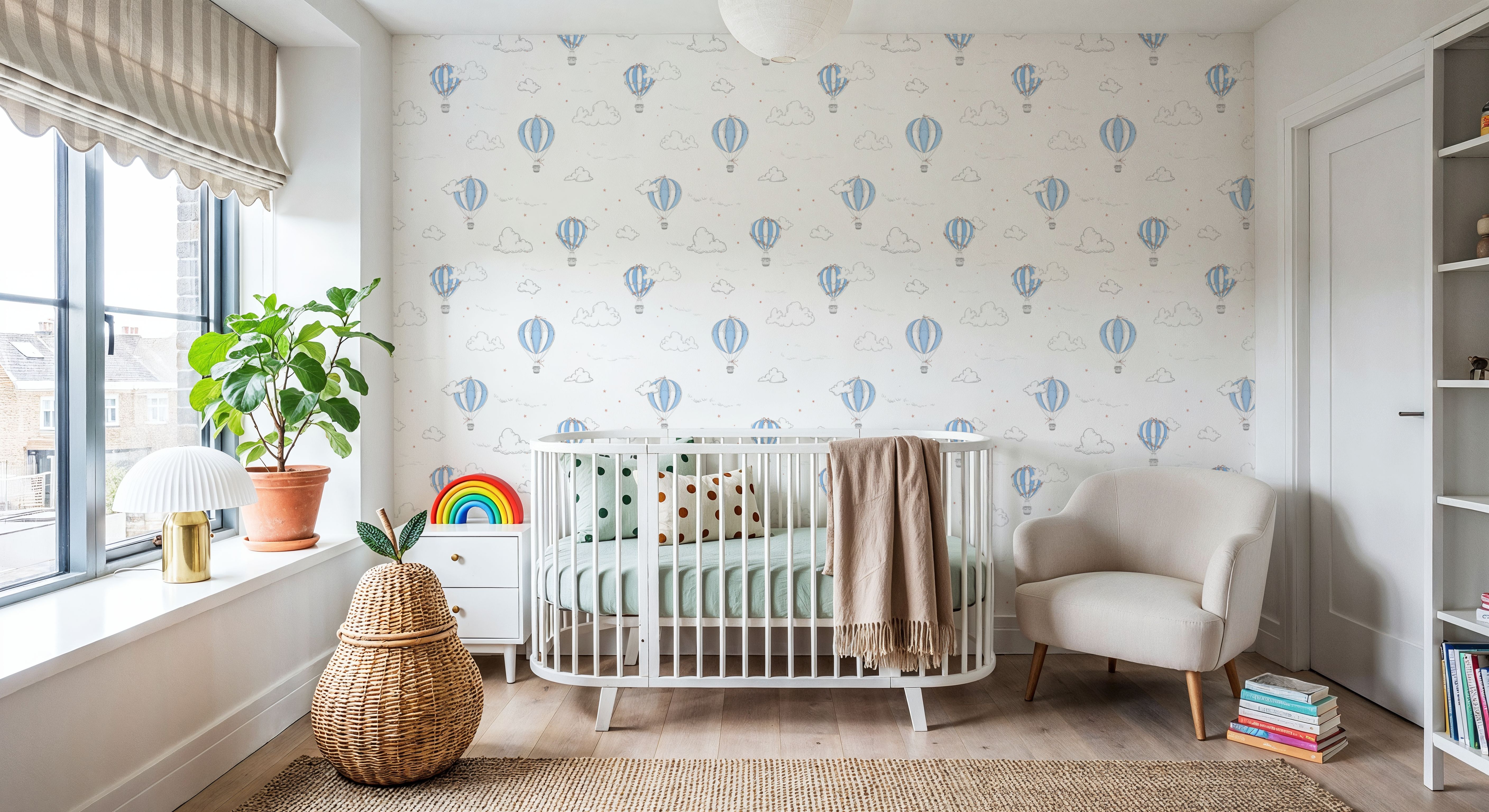 Petite Hot Air Balloons, Sky Blue