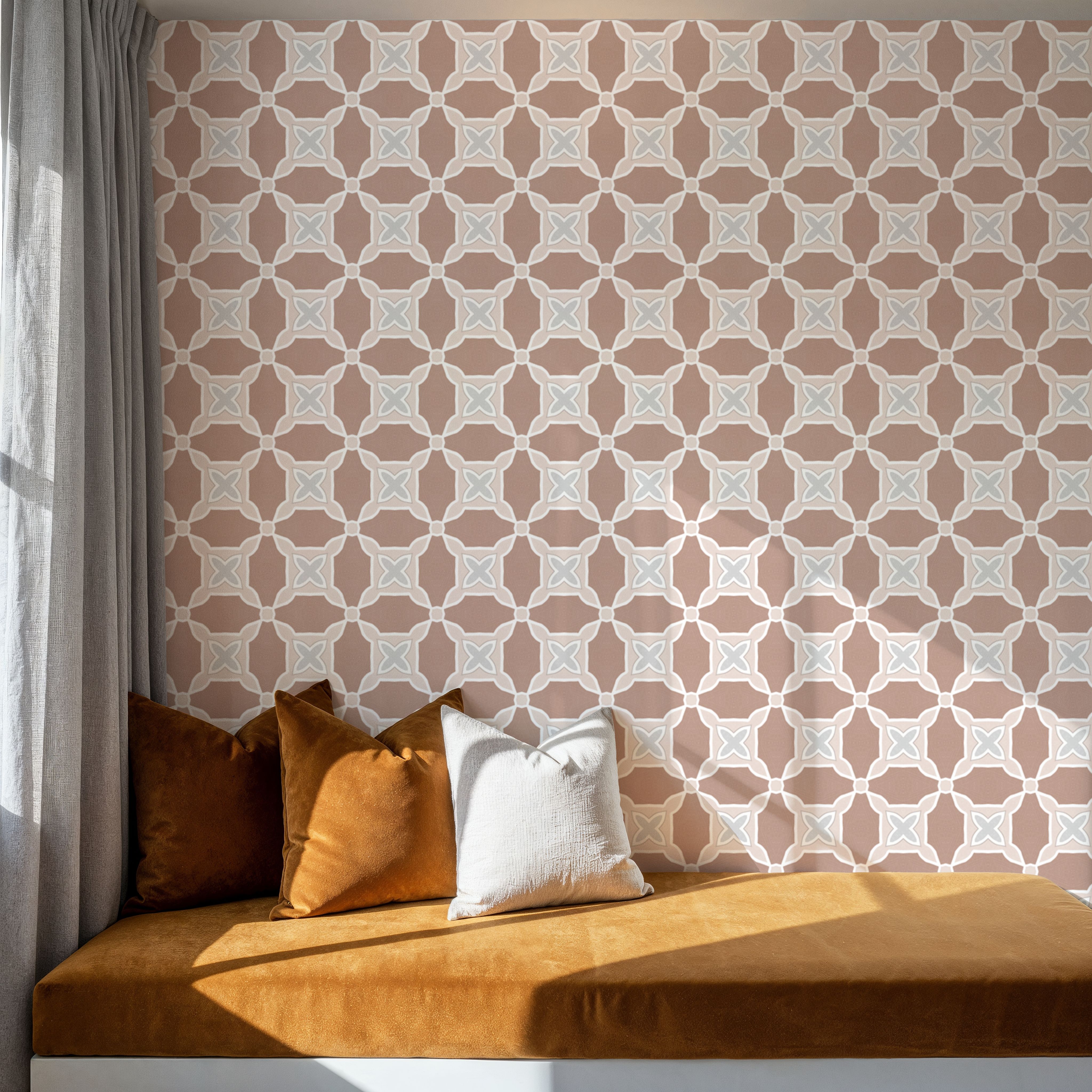 Zelij Stars Beige And Brown