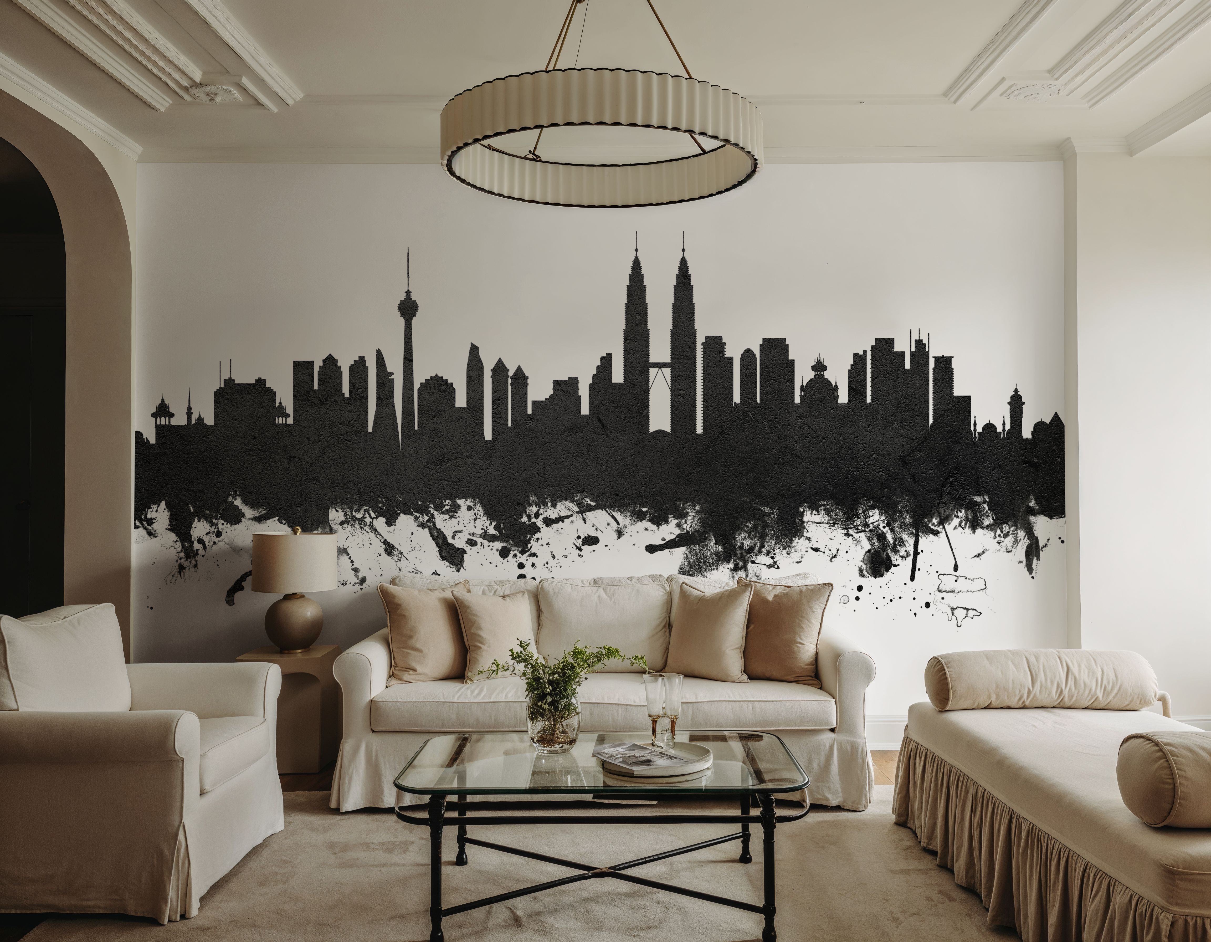 Kuala Lumpur Skyline Black & White