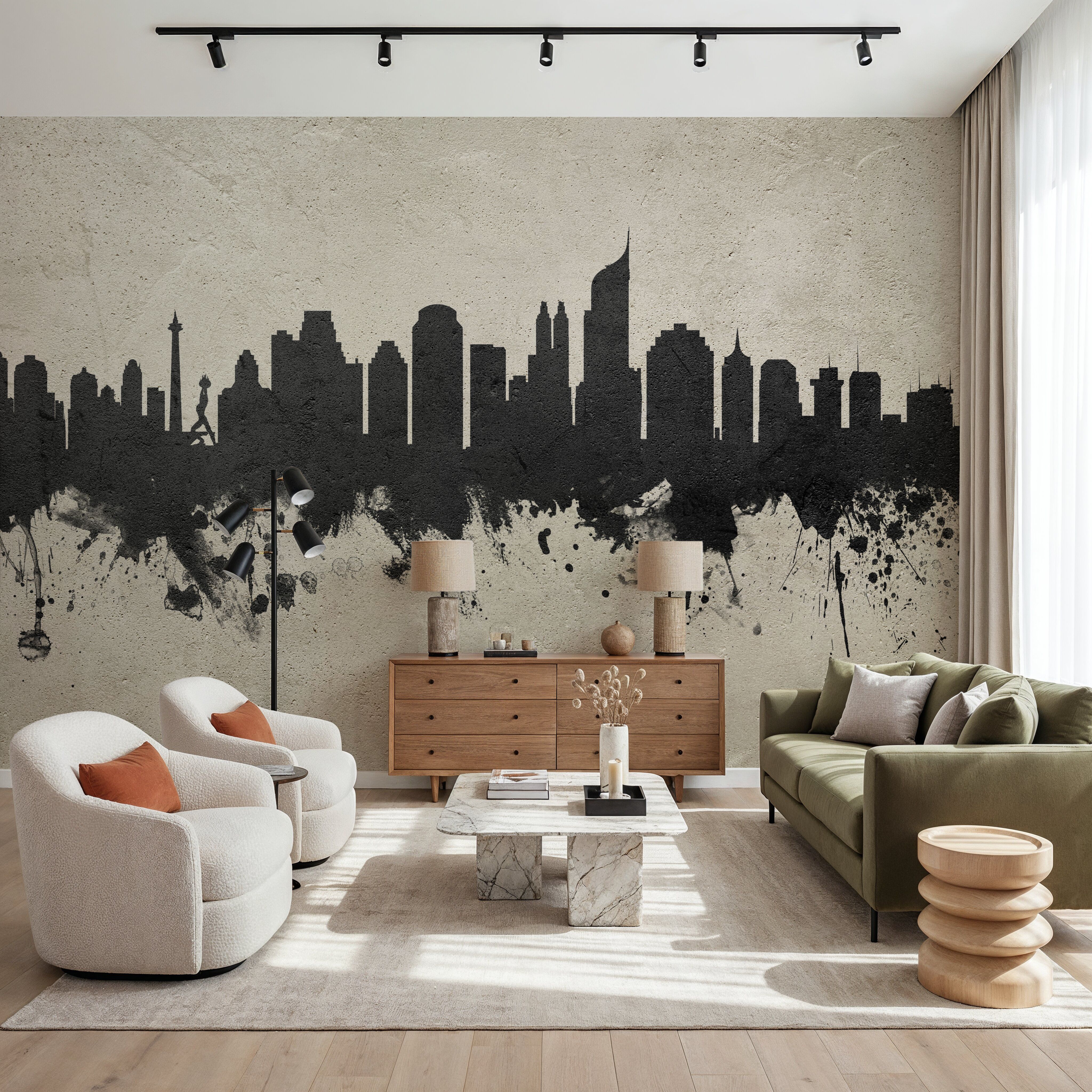 Jakarta Skyline Indonesia Concrete