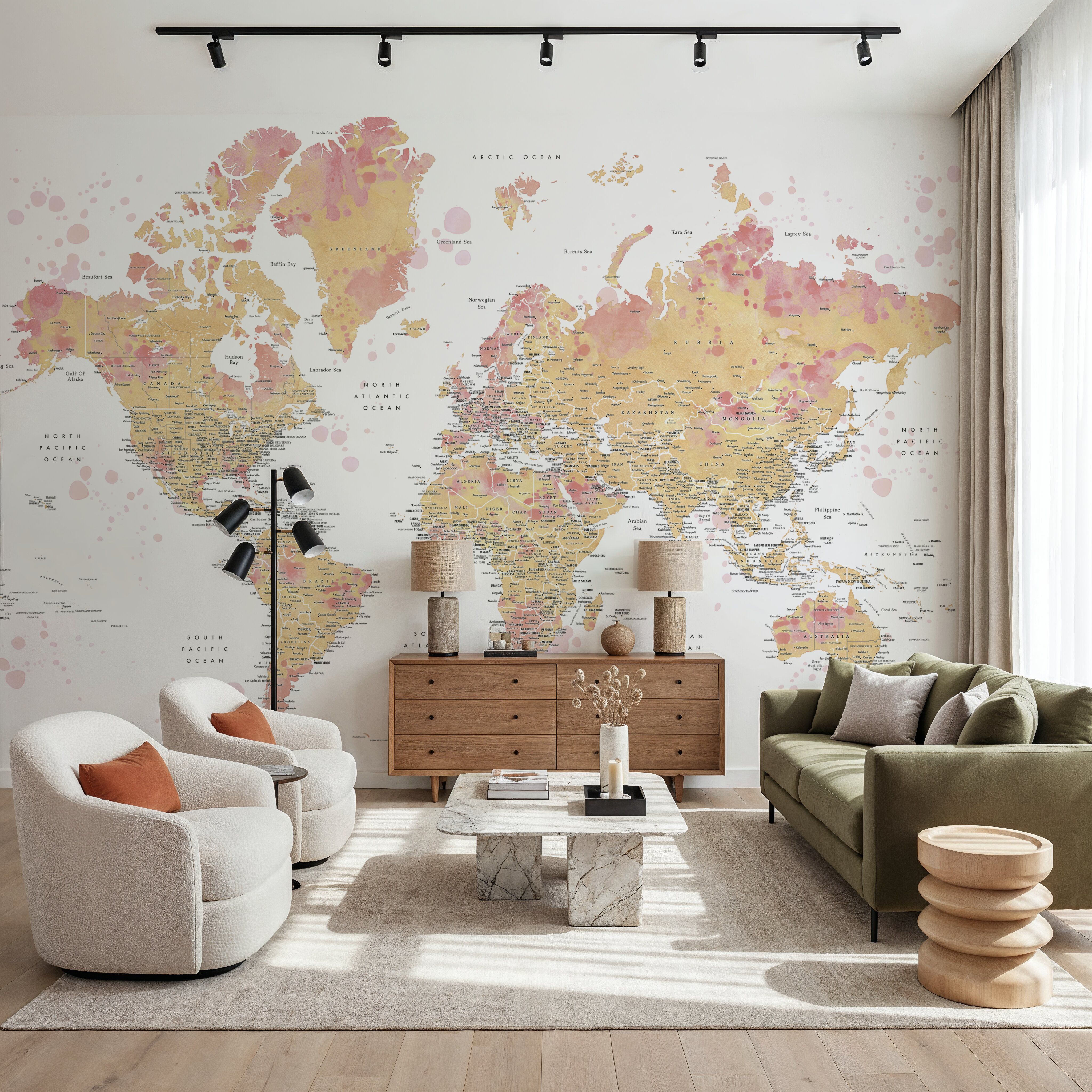 World Map Cities - Amanda