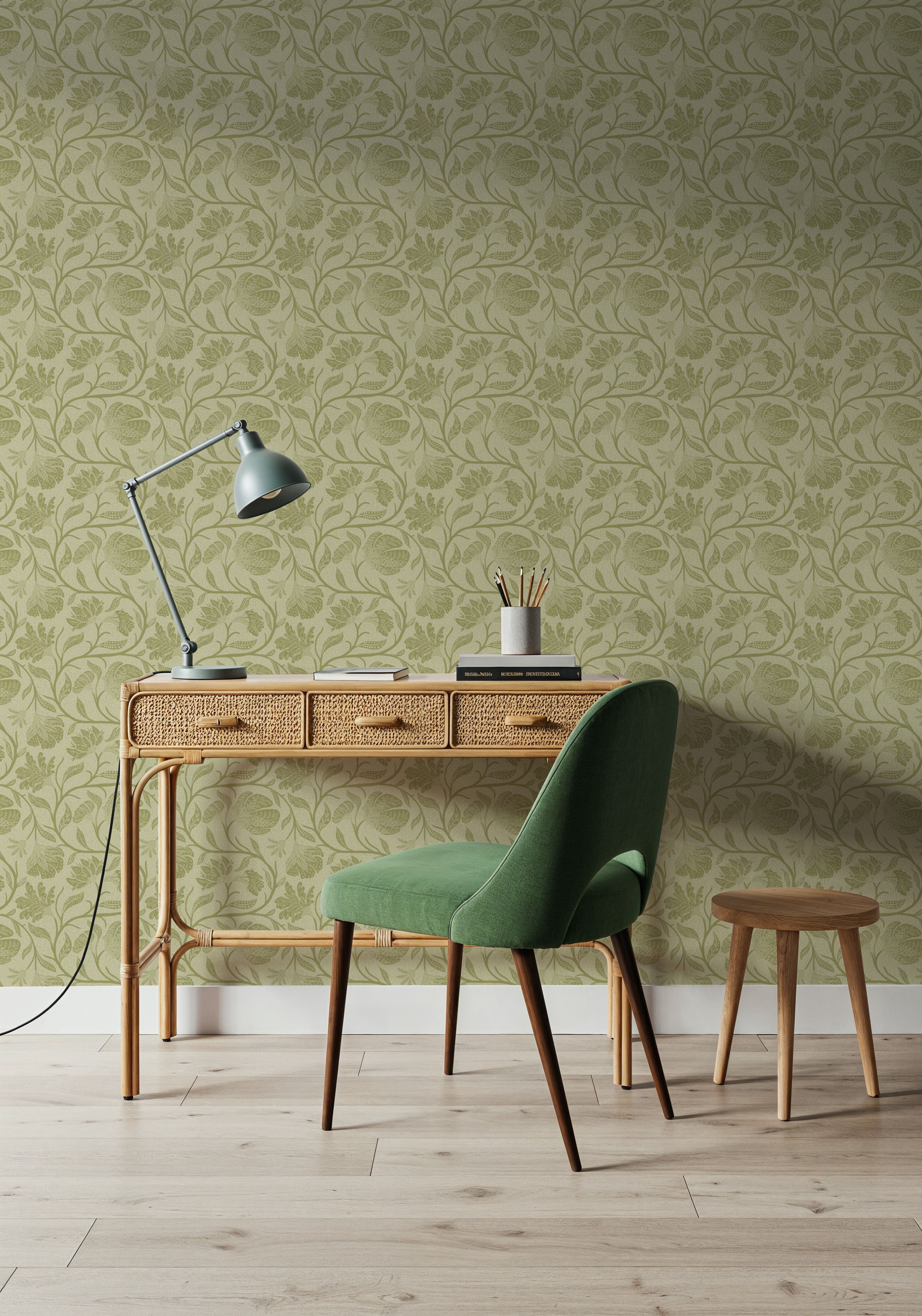 Indial Floral, Pistachio