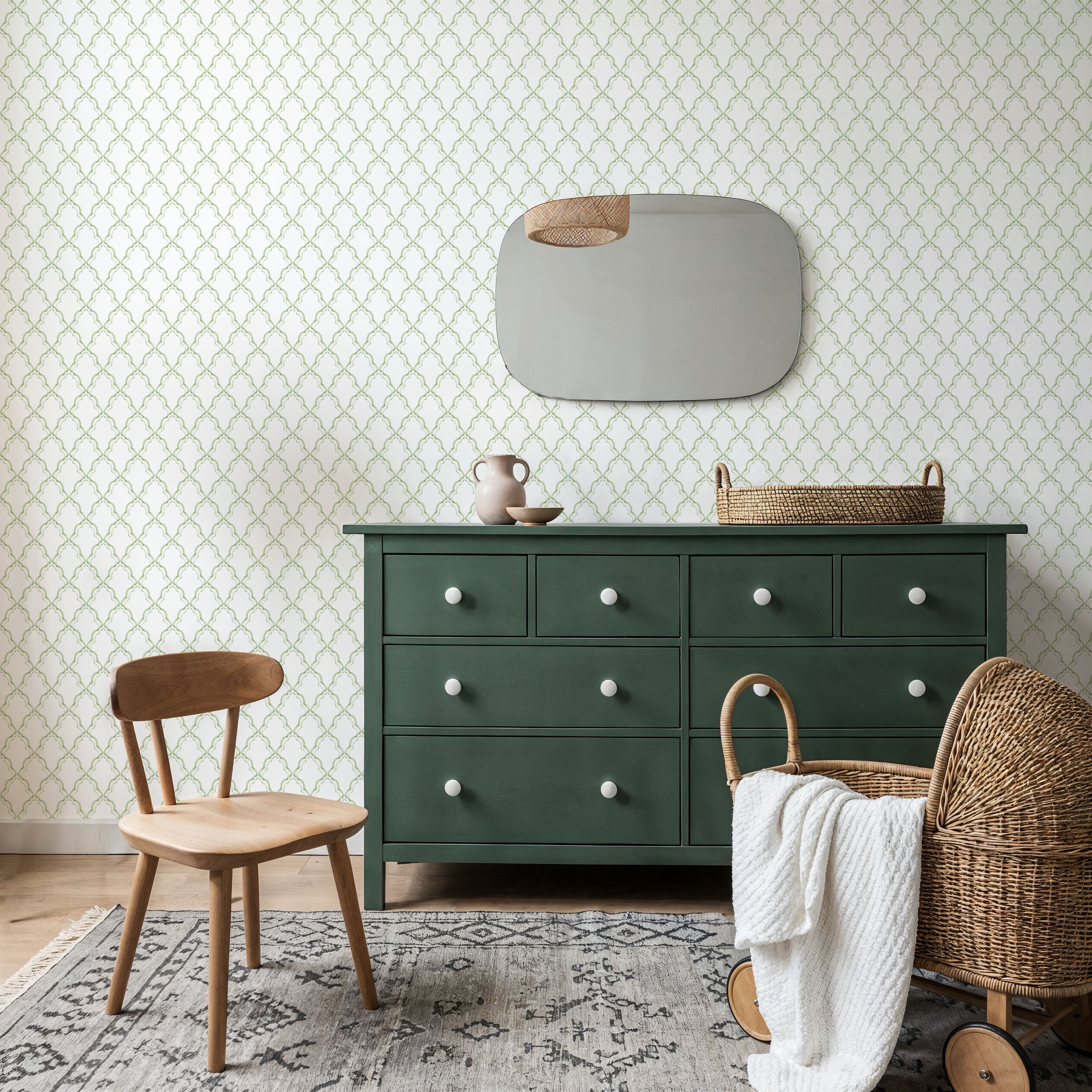 Medallion Trellis, Sage Green