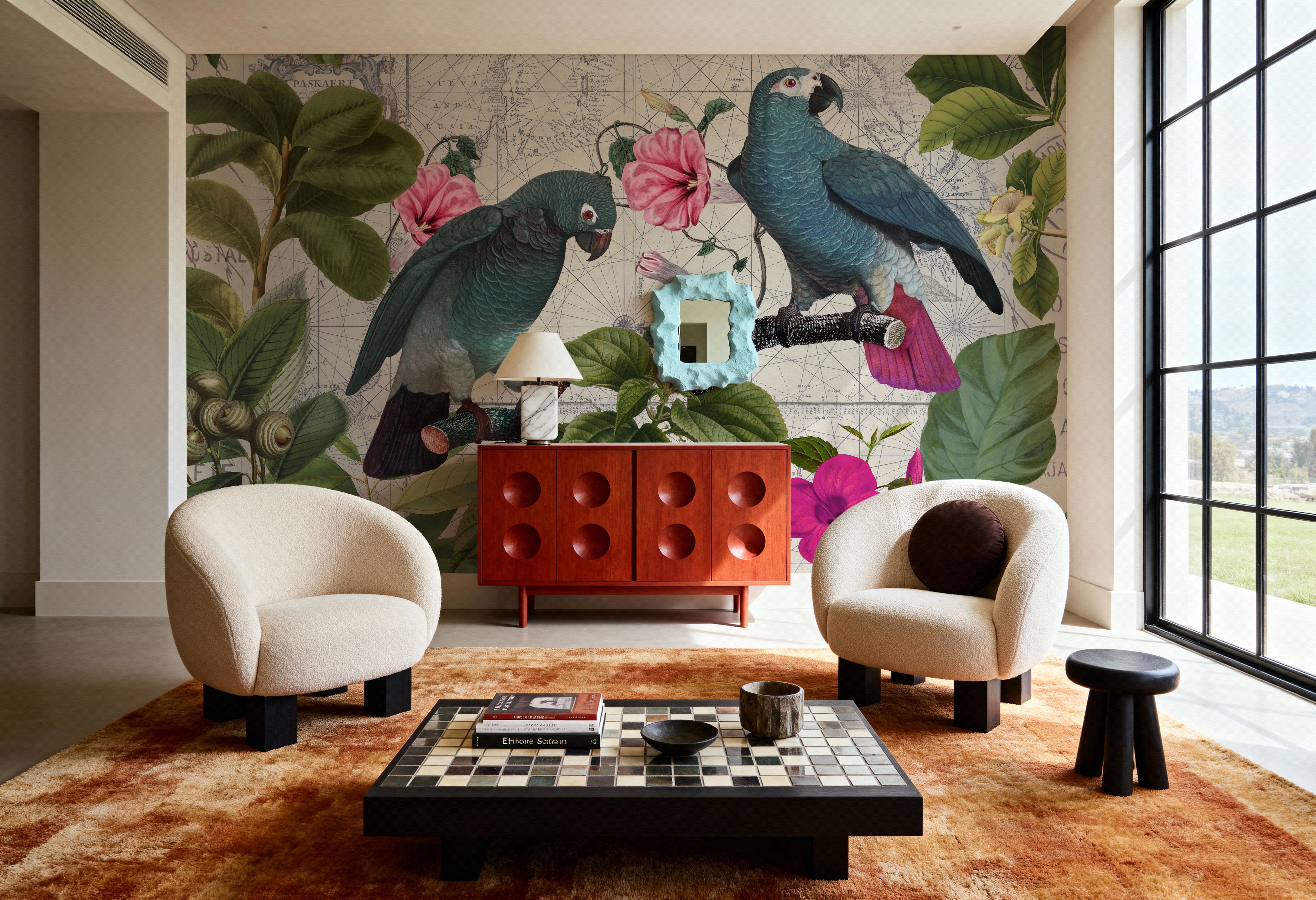 Parrots Nostalgic Journey, Wallpaper